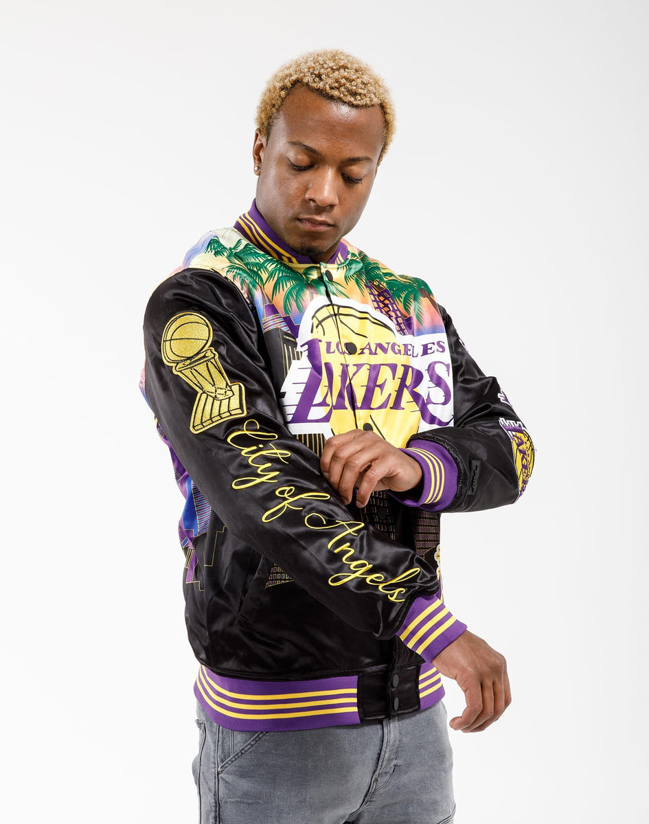 Pro standard Los Angeles Lakers Collage Satin Jacket – DS Online