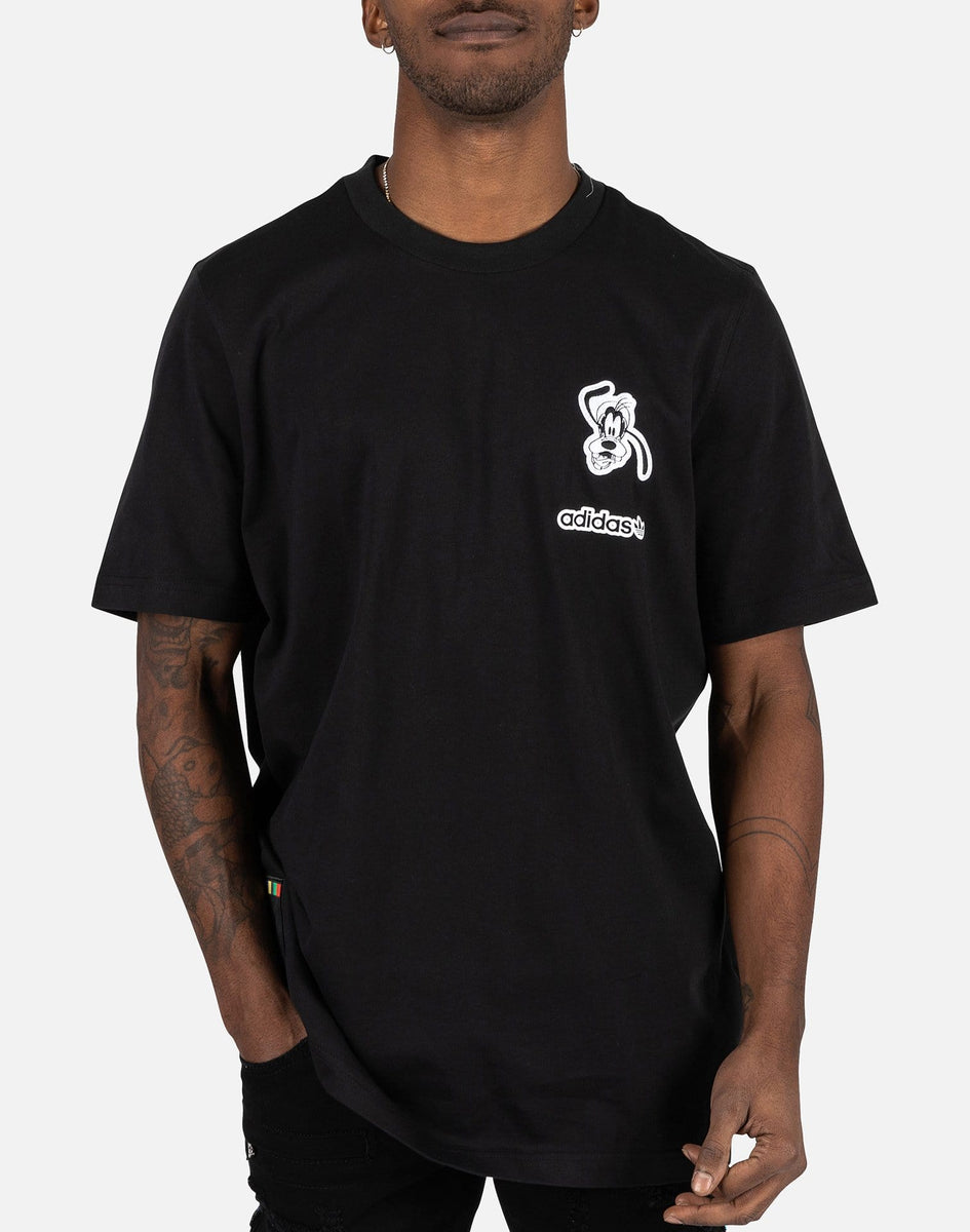 その他 DIS TEE GOOFY BLACK XL adidas originals x Crossover Disney Goofy Tee Side Large