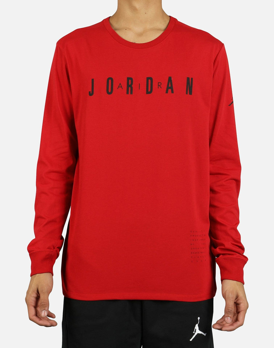red jordan long sleeve shirt