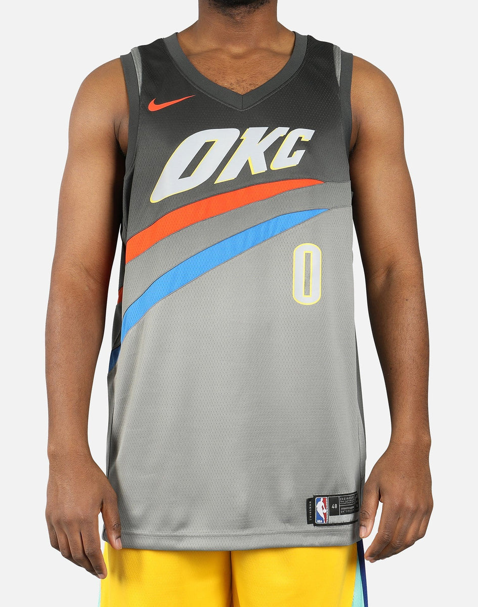 Men's Nike Russell Westbrook Turquoise Oklahoma City Thunder City Edition Swingman Jersey