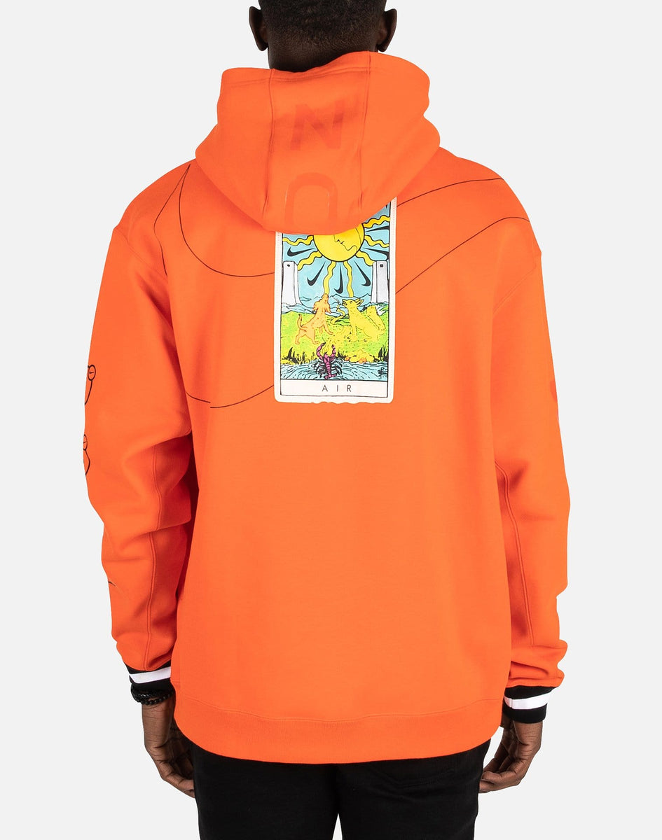 Nike Element heavyweight hoodie with applique patches in orange