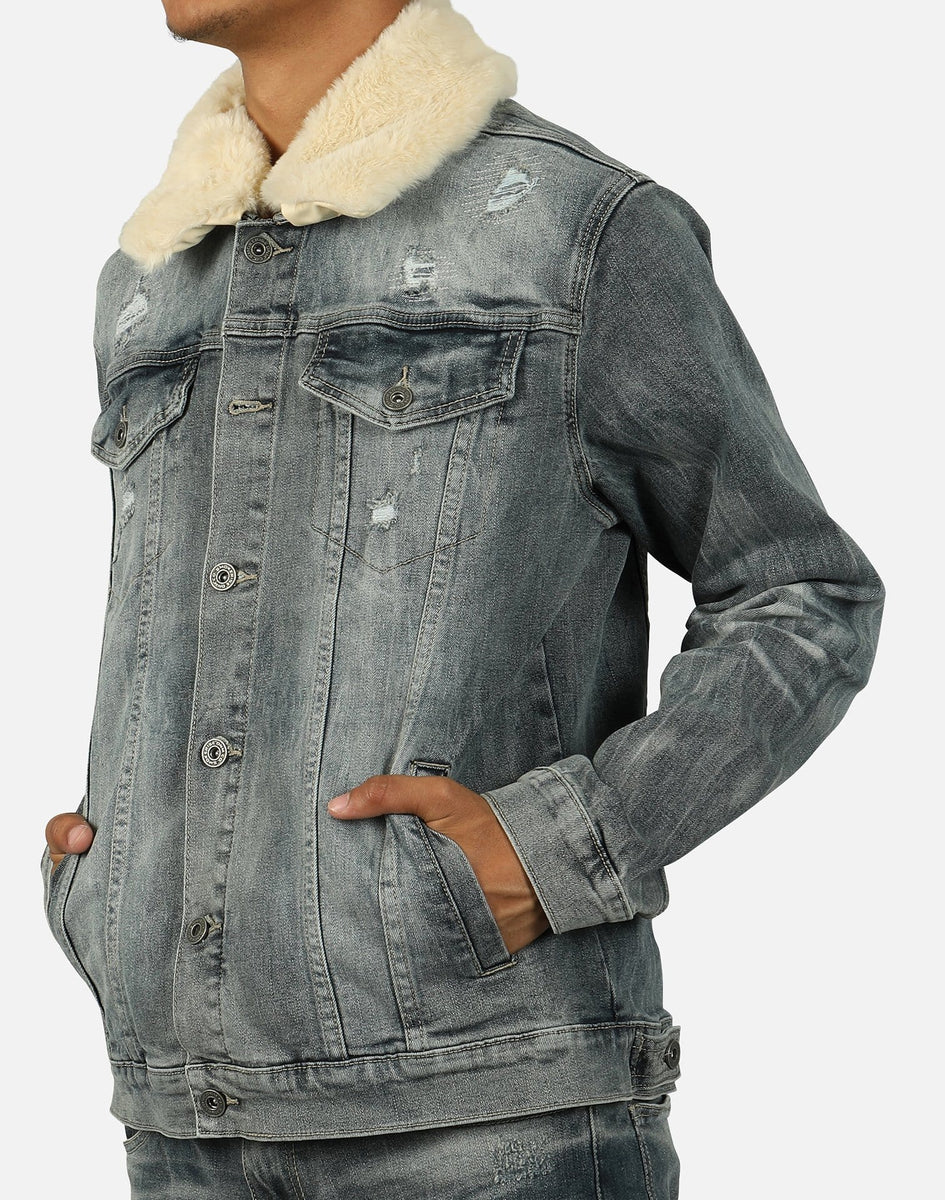 ジャケット・アウター BELPER / puffleed collar denim jacket Topman