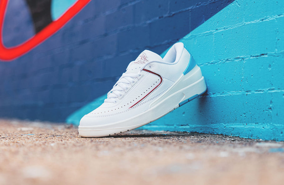 Where to Buy the Women’s Air Jordan 2 Low “Gym Red and Dark Powder Blue”
