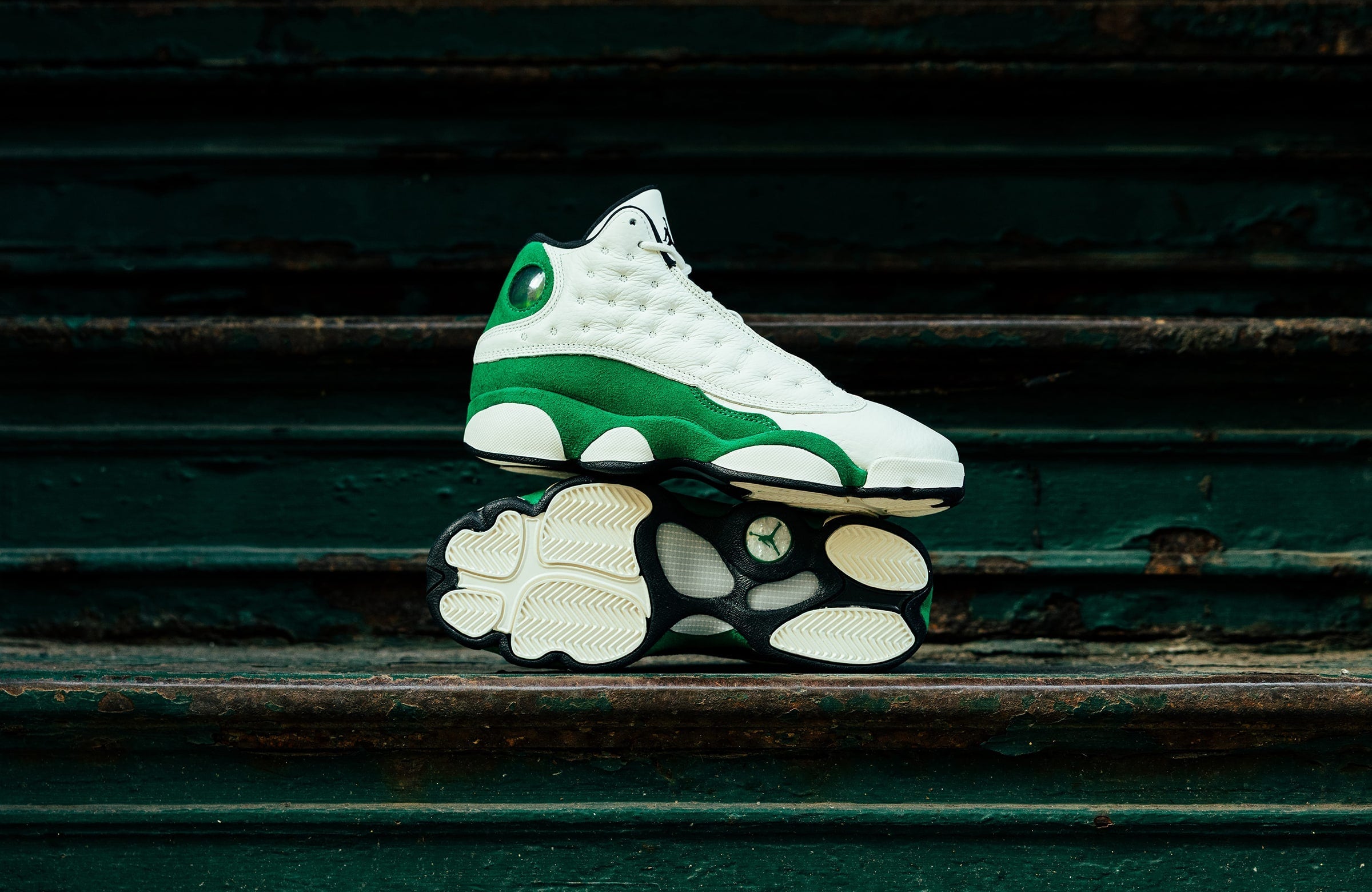 jordan 13 green and yellow