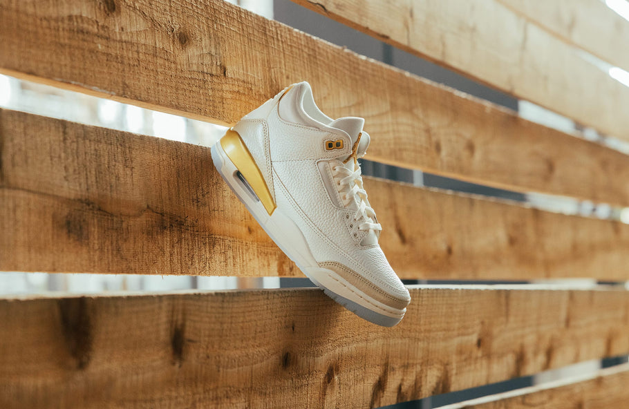 This Women’s Air Jordan 3 Retro Shines in “Sail and Pale Ivory”
