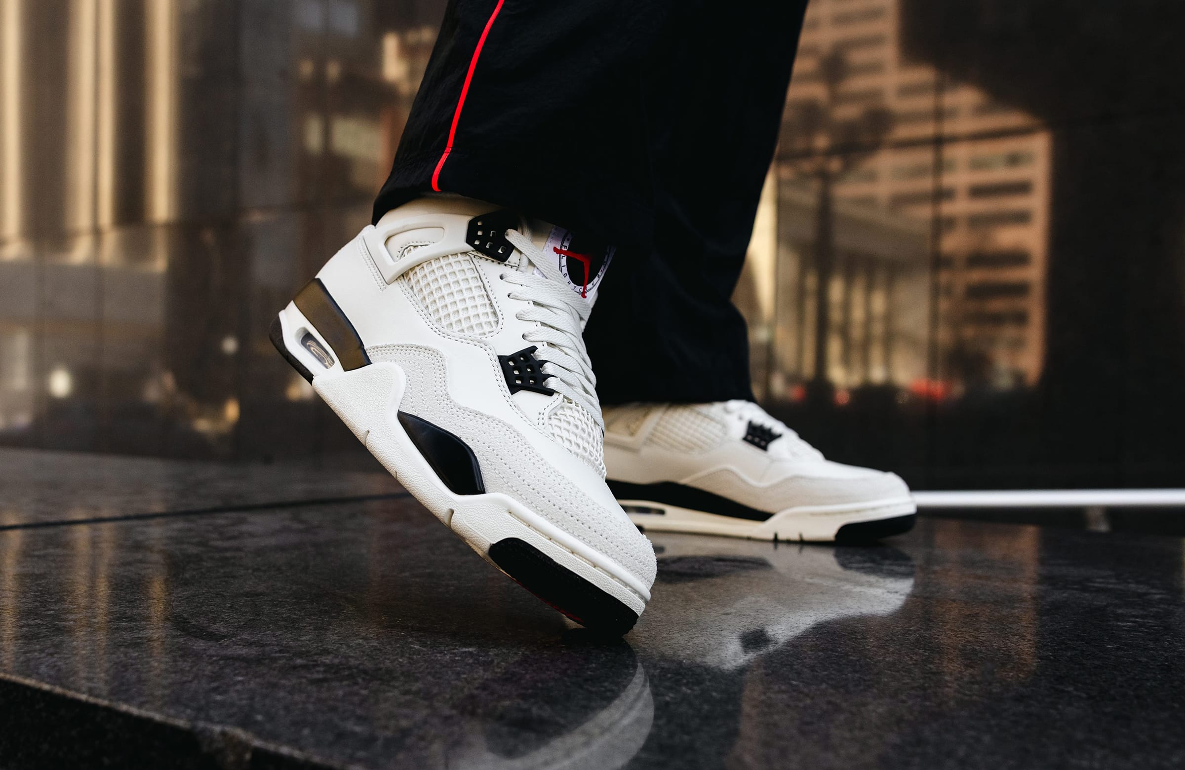 jordan 4 on feet