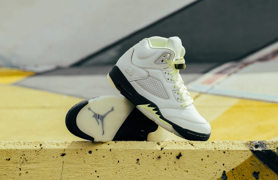 The Air Jordan 5 Retro Arrives in “Luminous Green and Sail”