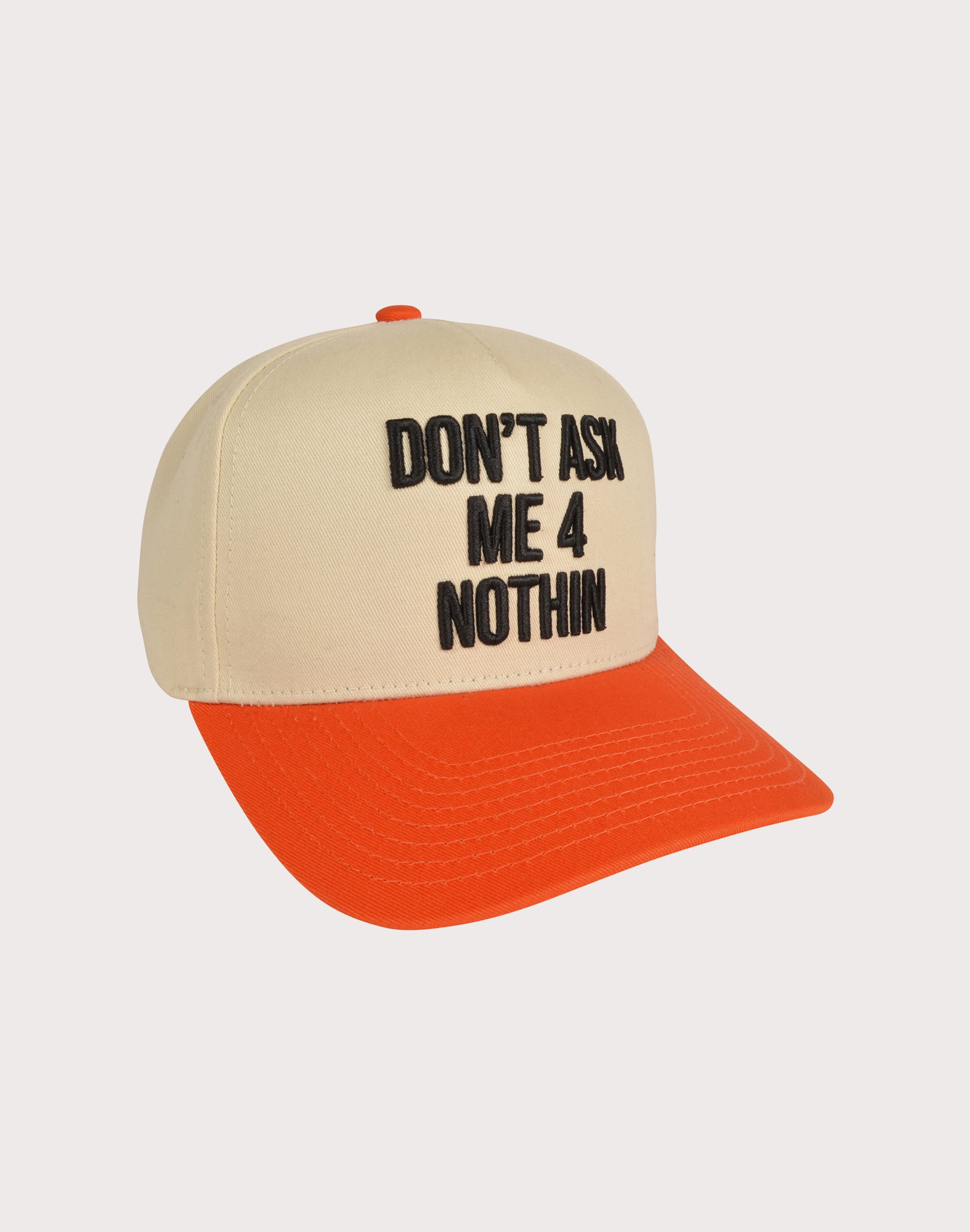 Photo of GENERAL RELATIVITY COMPANY LLC Don't Ask Me Sand 2 Tone Trucker Snapback Hat-Tan/Orange