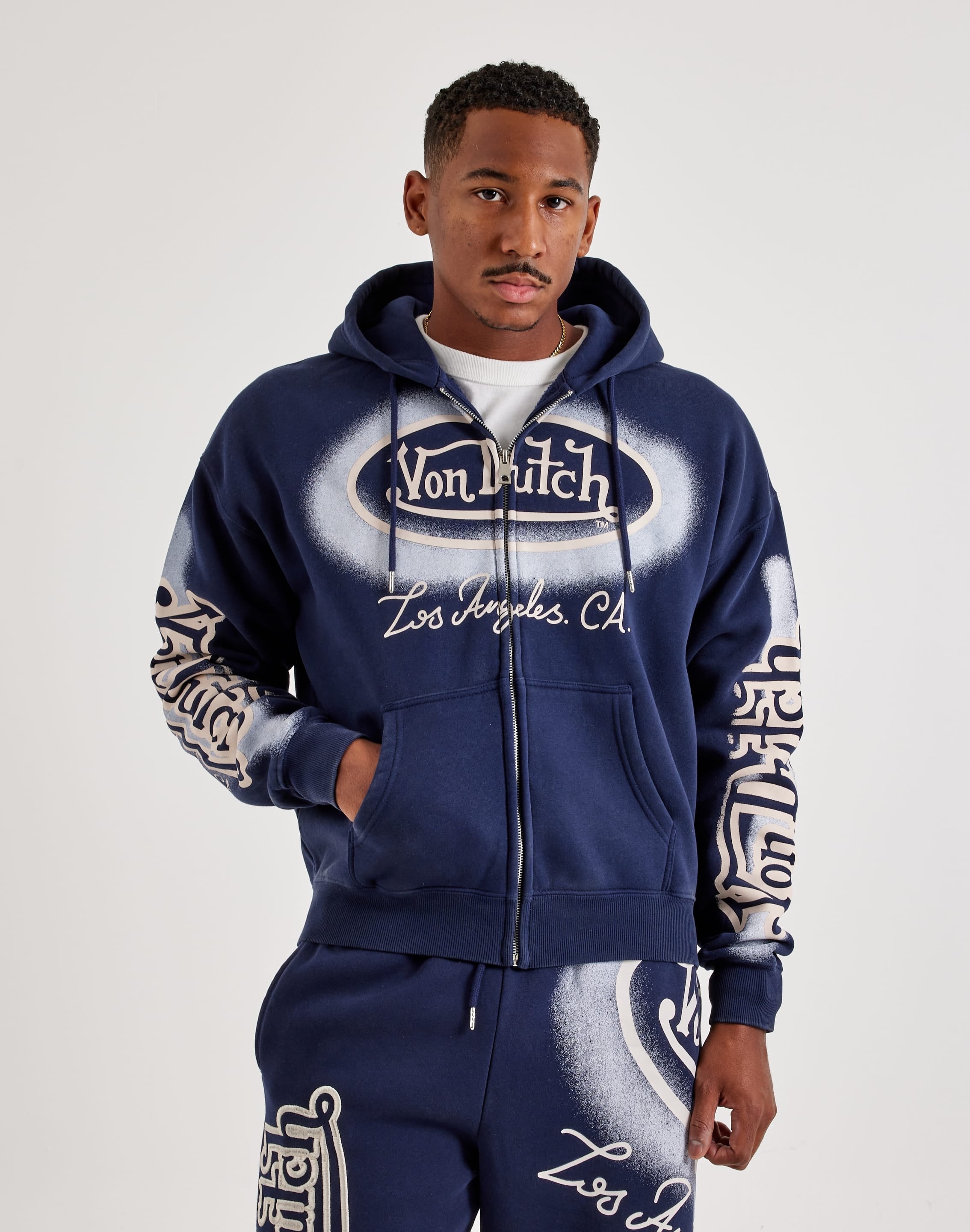 Photo of Von Dutch Halo Logo Full-Zip Fleece Hoodie
