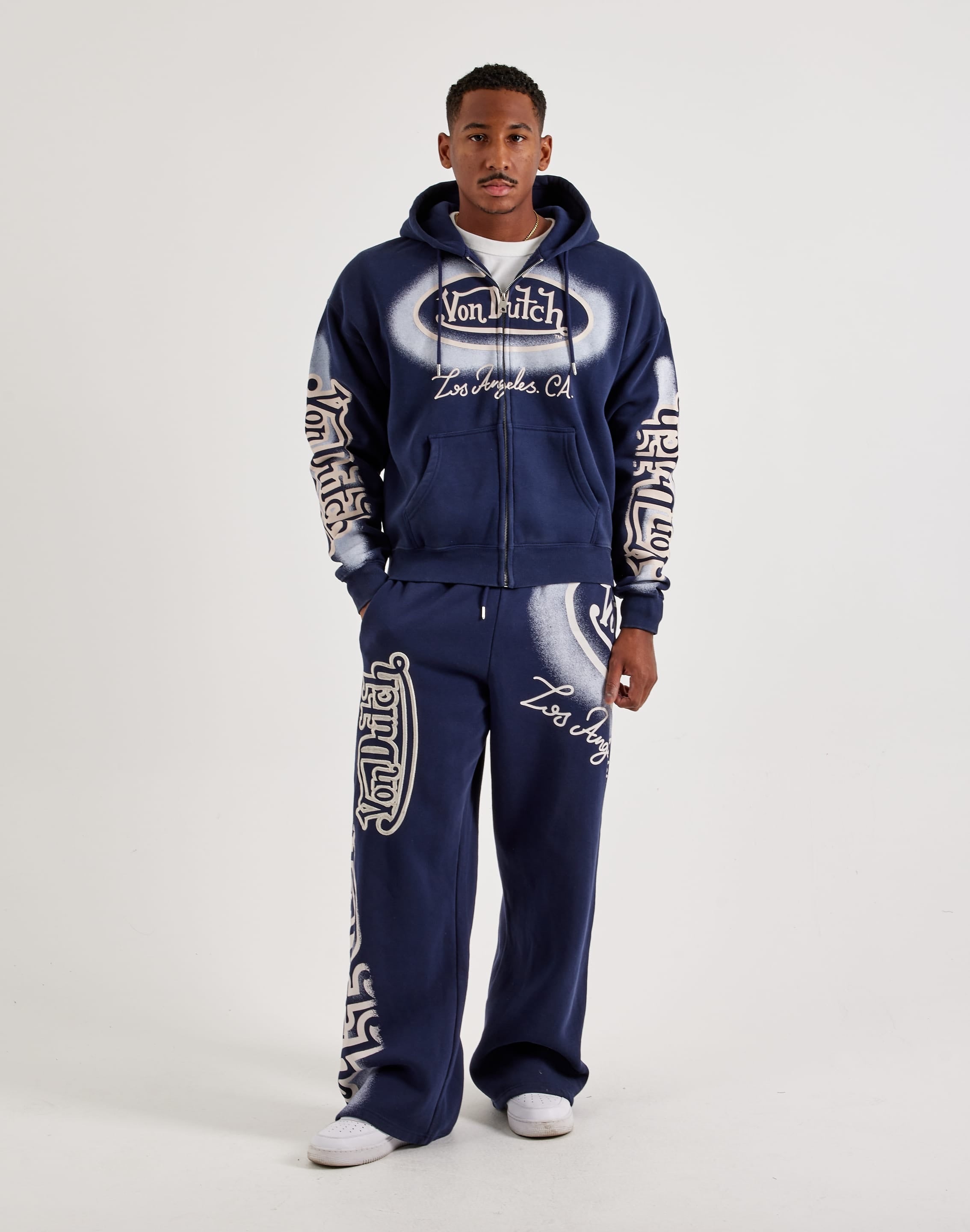 Photo of Von Dutch Halo Logo Full-Zip Fleece Hoodie