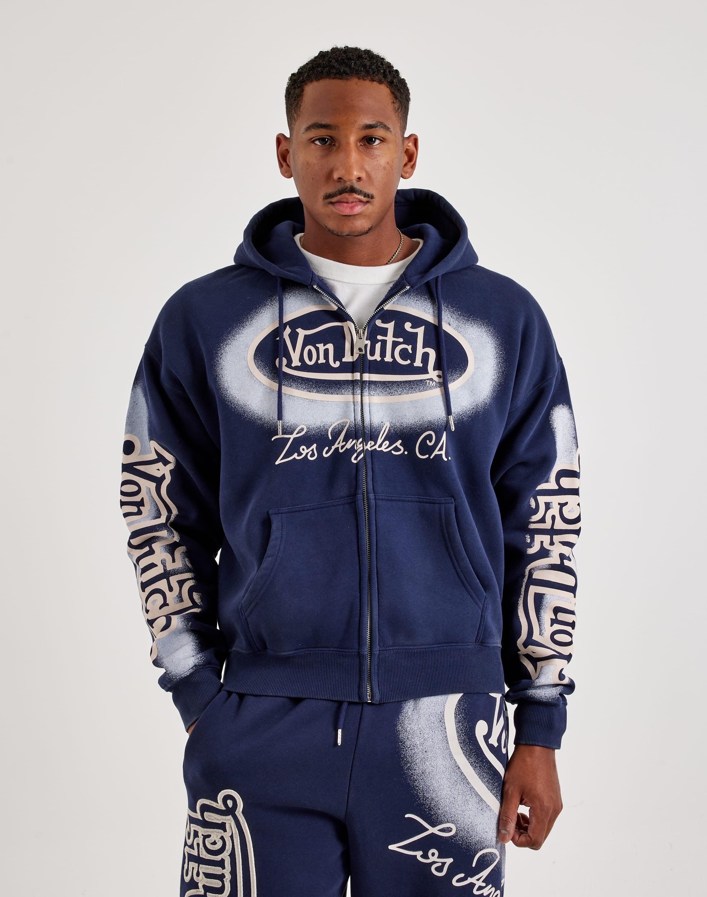 Photo of Von Dutch Halo Logo Full-Zip Fleece Hoodie
