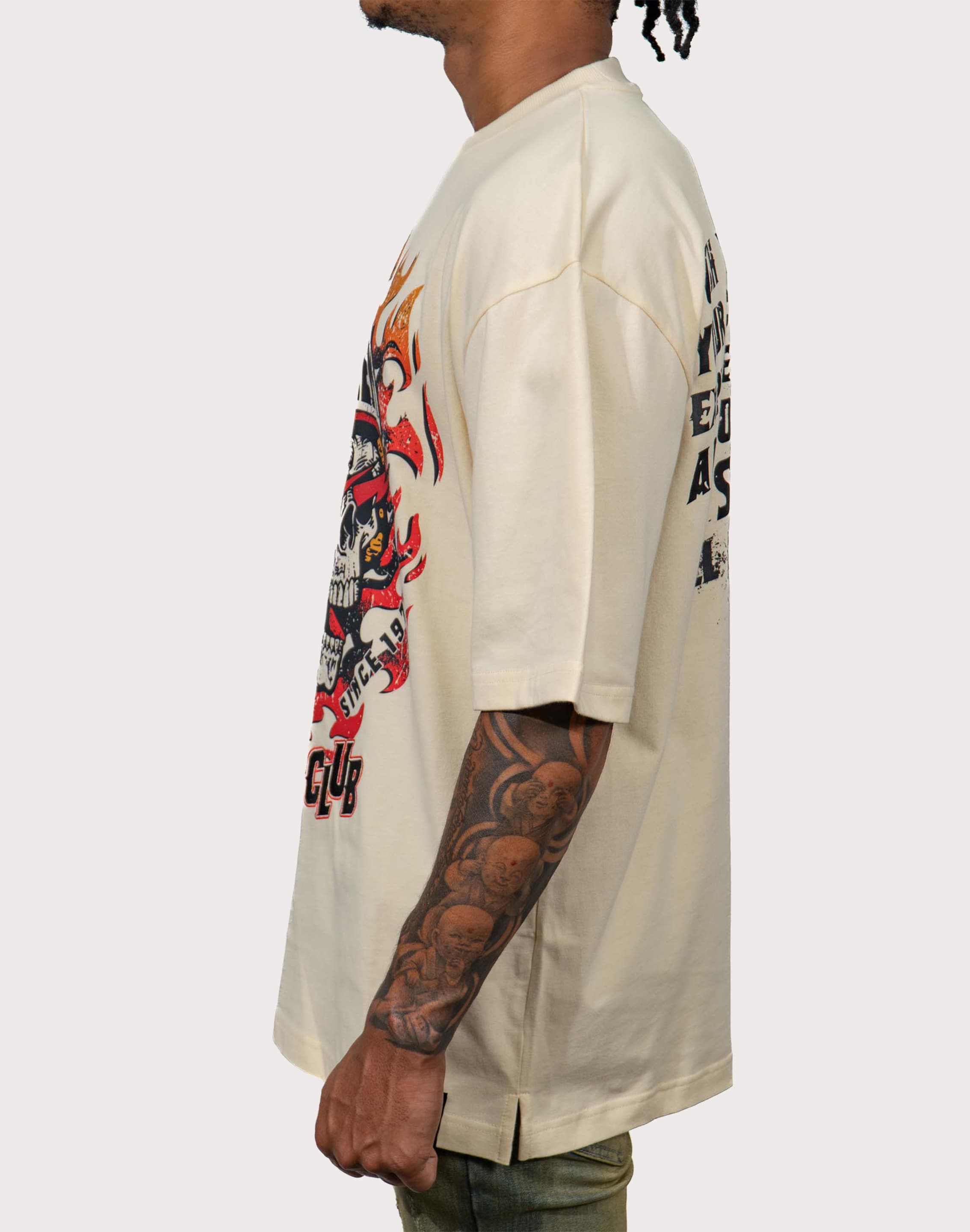 Photo of Blac Leaf Juren Bikers Club Natural Tee