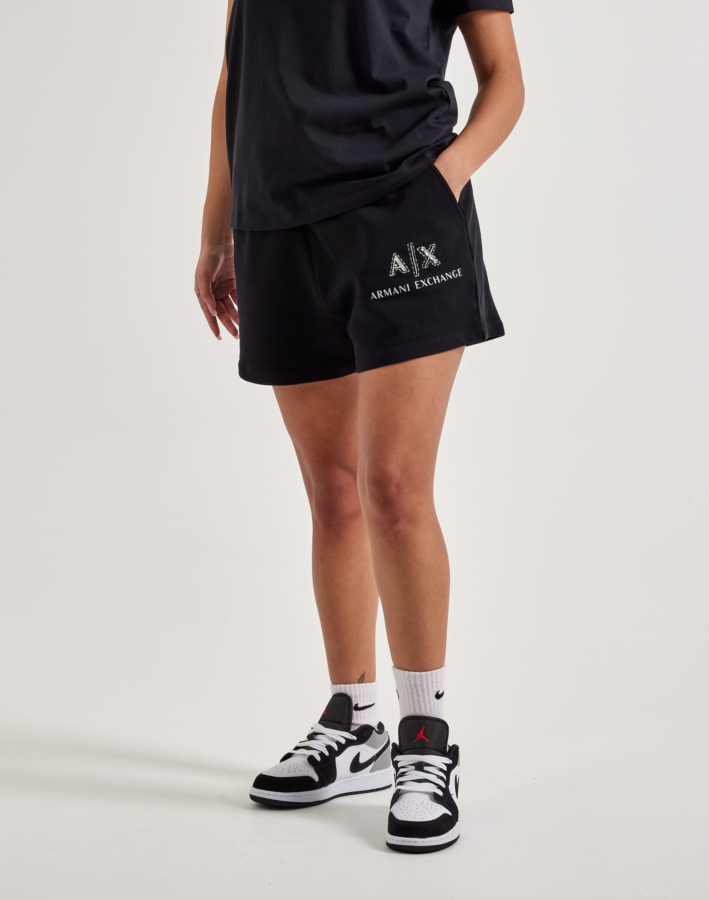 armani dress shorts Emporio Armani Men's EA7 Large Logo Bermuda Shorts Size M White at Amazon Men's Clothing store