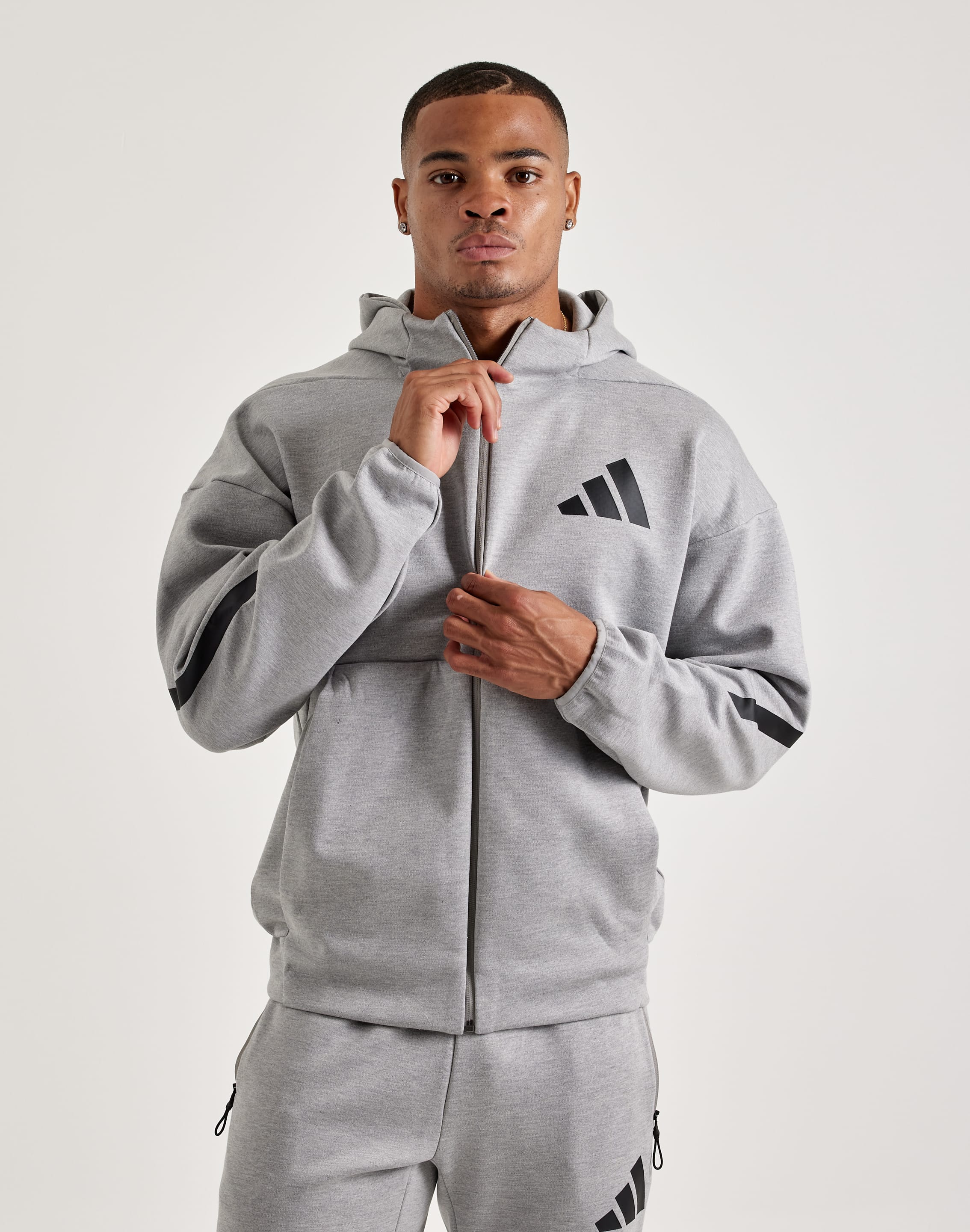 Grey Adidas Hoodie Afterpay Adidas Full-Zip Hoodie – DTLR