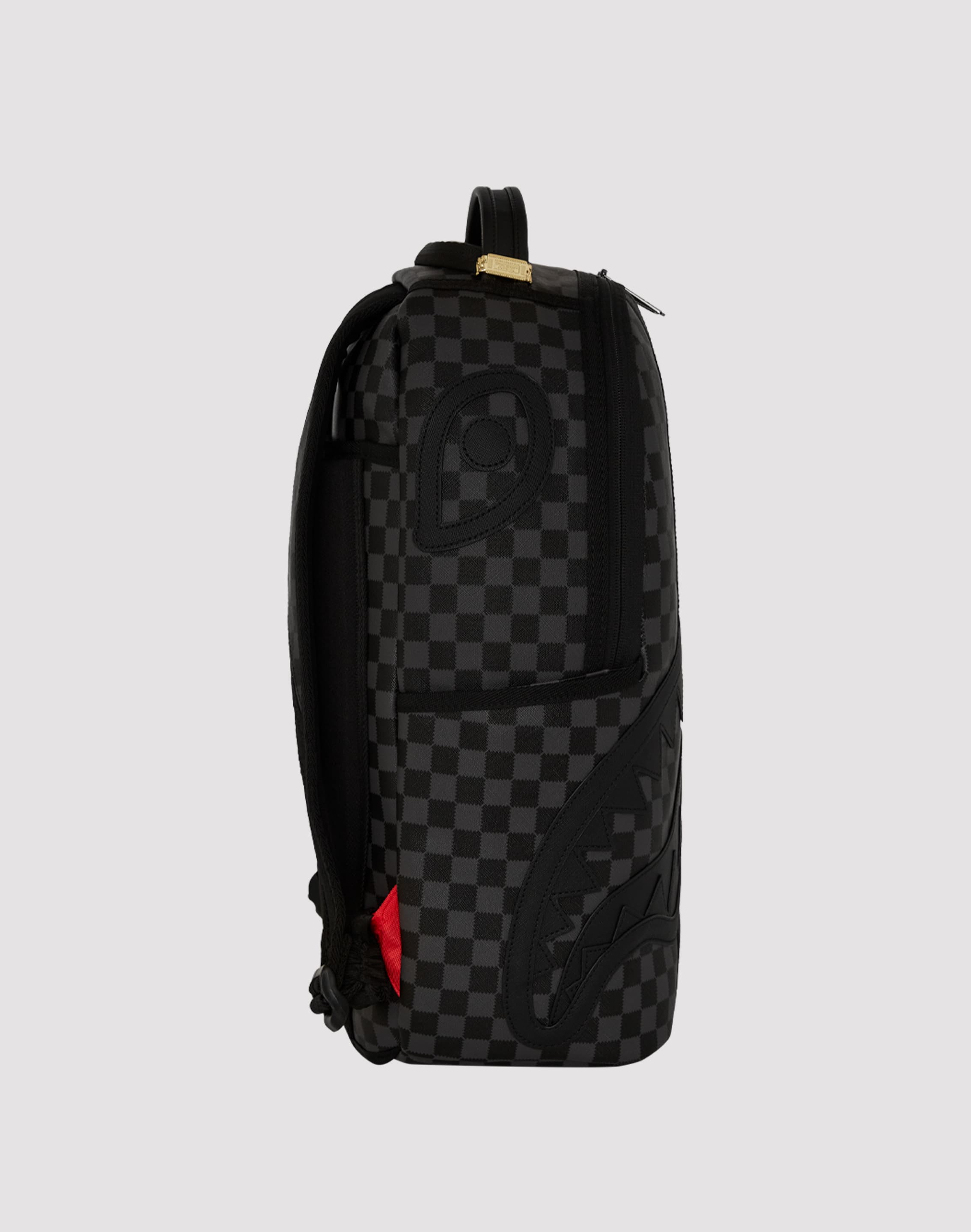 Sprayground Midnight Chateau Check Zaino Nero Unisex In Eco-pelle, Grande, Stampa A Quadri, Borsa Da Scuola E Viaggio - Foto 3