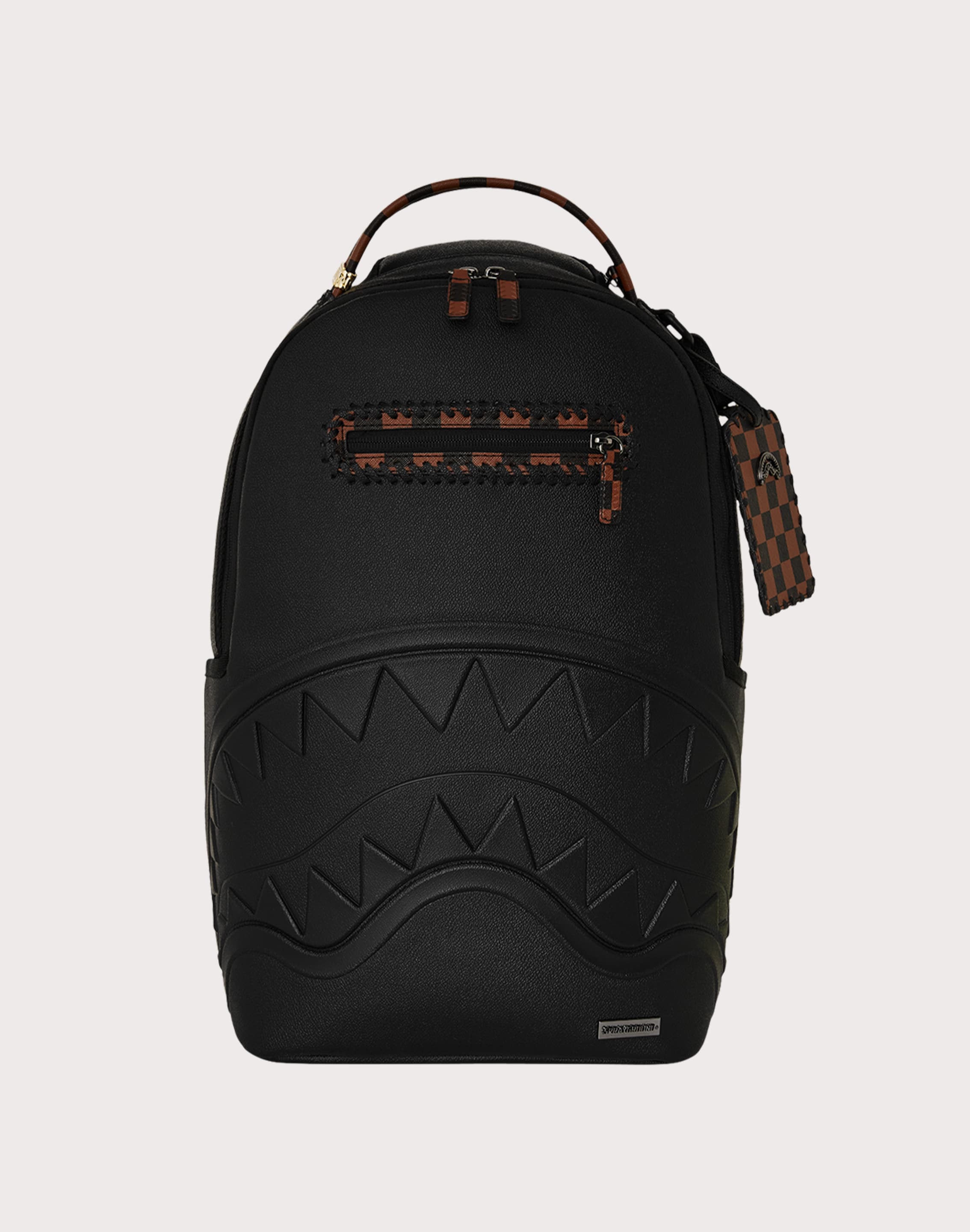 black leather sprayground backpack Sprayground Dose Of Check DLXSV Backpack