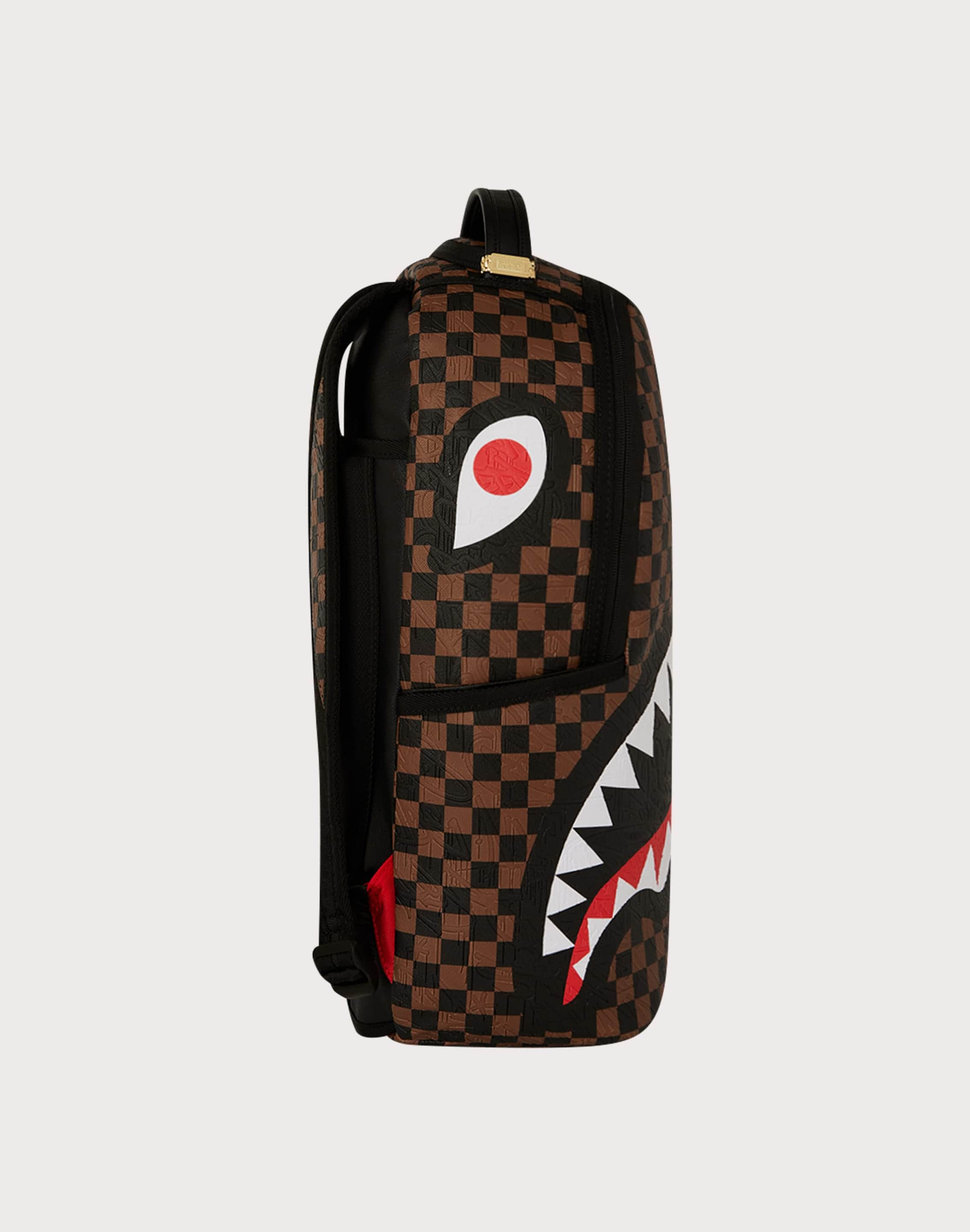 checkered print leather backpack Sprayground Check 2 Emboss Backpack