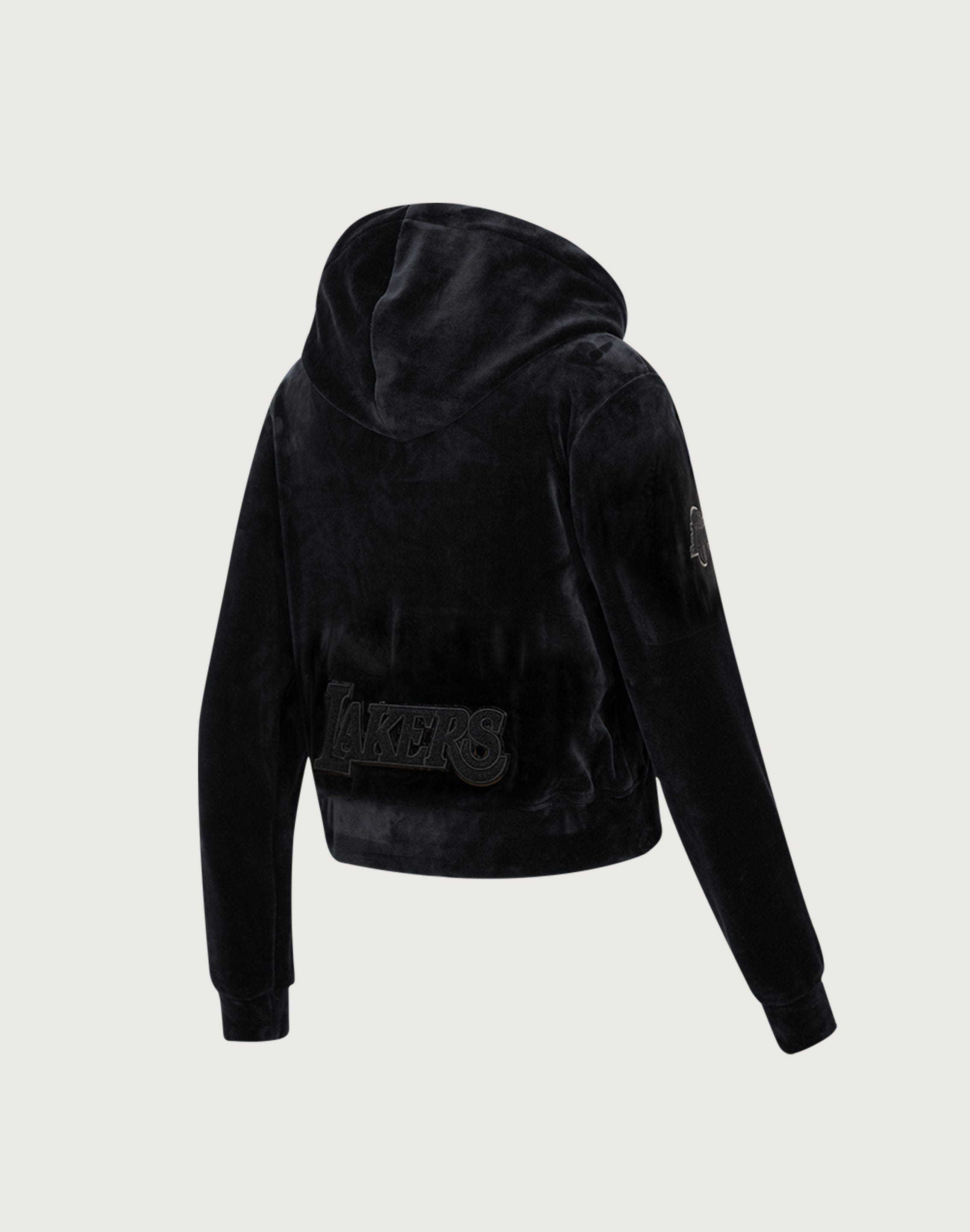 Photo of Pro Standard NBA Los Angeles Lakers Triple Black Velour Zip Hoodie