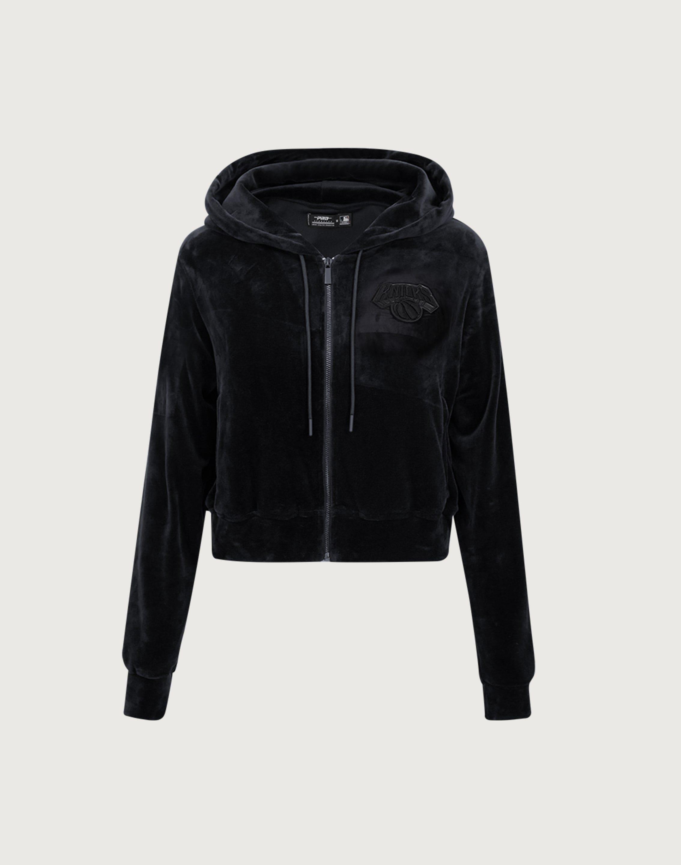 Pro Standard NBA New York Knicks Triple Black Velour Zip Hoodie – DTLR