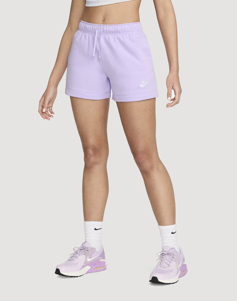purple nike fleece shorts