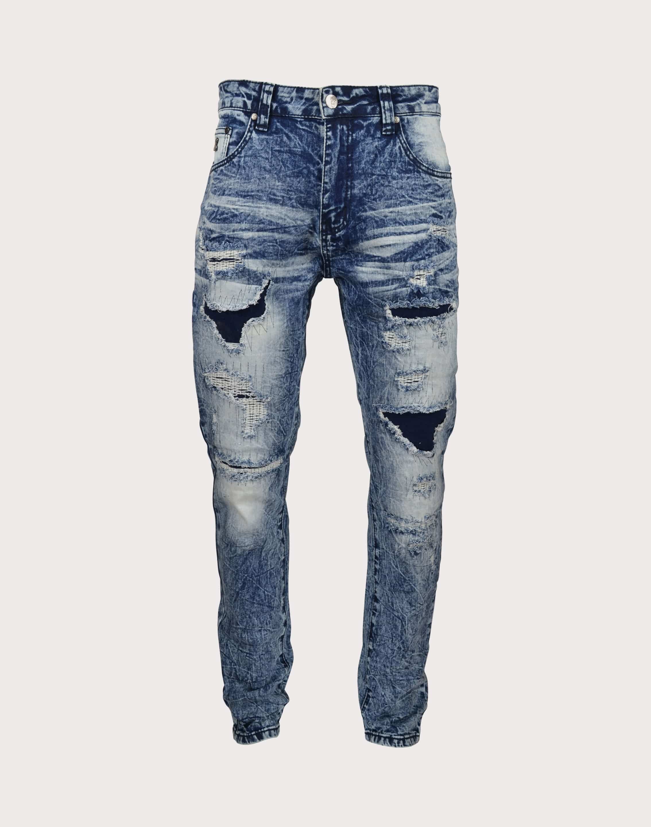 Photo of Grindhouse Rip N Repair Slim Fit Denim Jeans