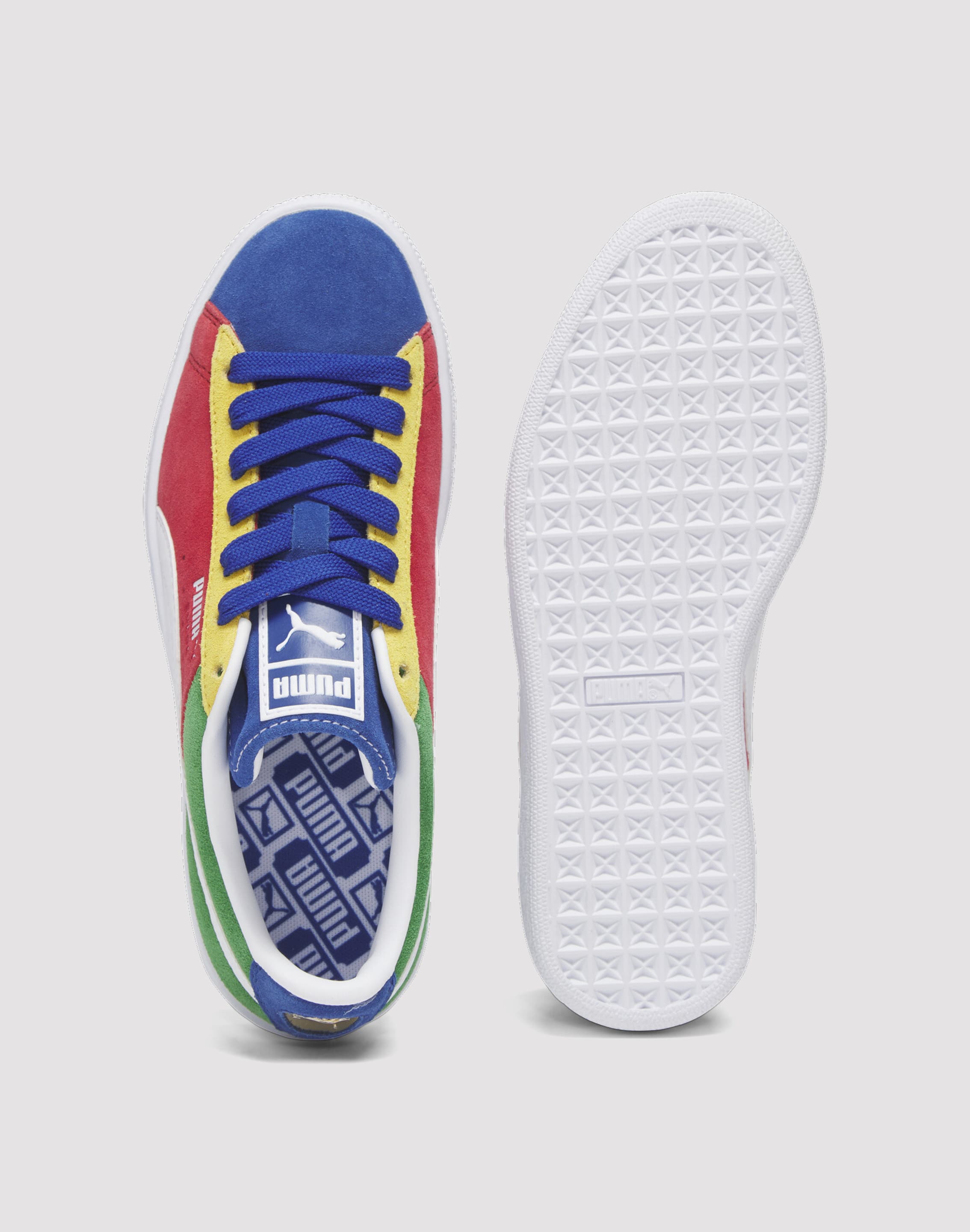 Puma Suede XXI Primary Grade School Boys' "Red/Green/Blue"