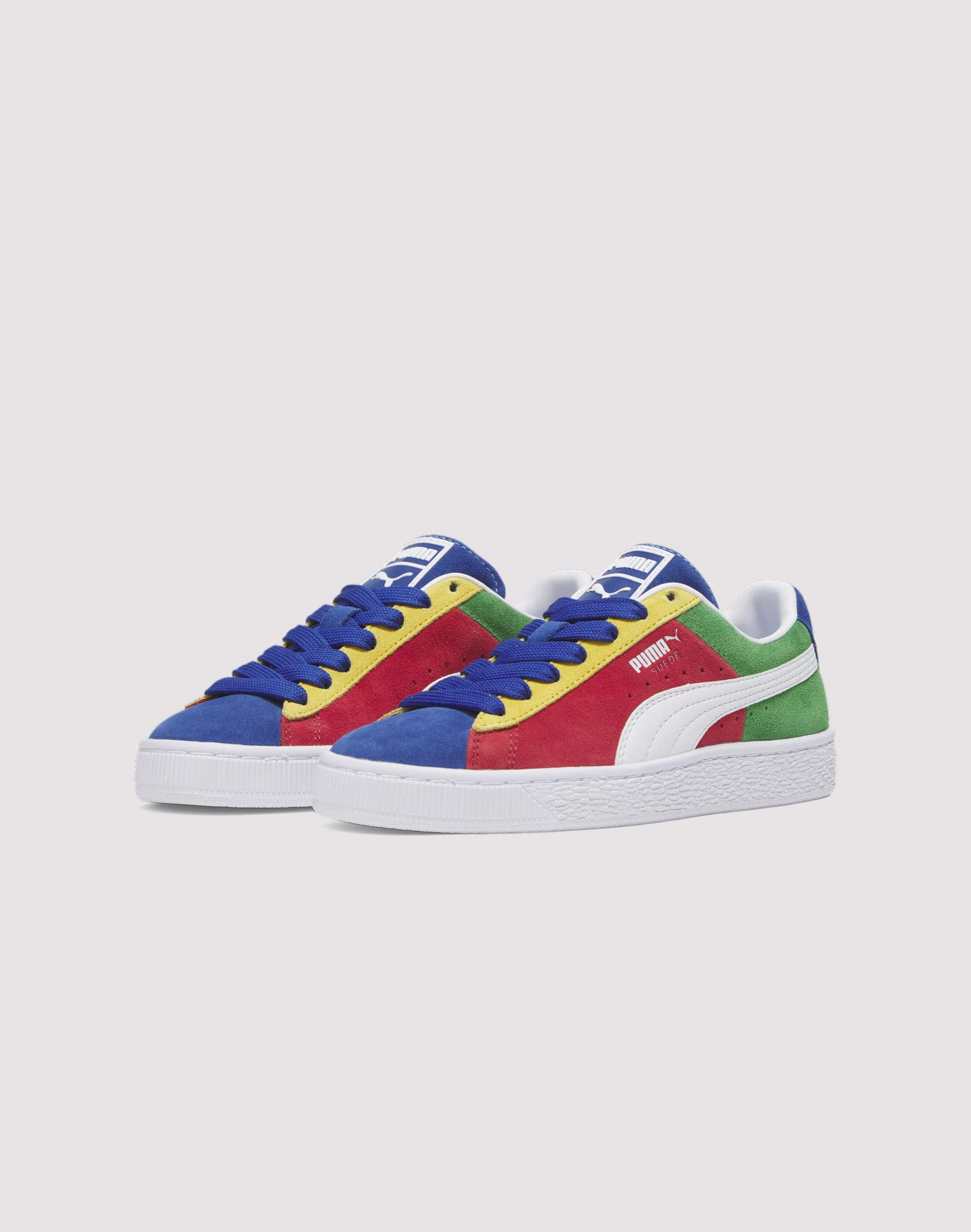 Puma Suede XXI Primary Grade School Boys' "Red/Green/Blue"