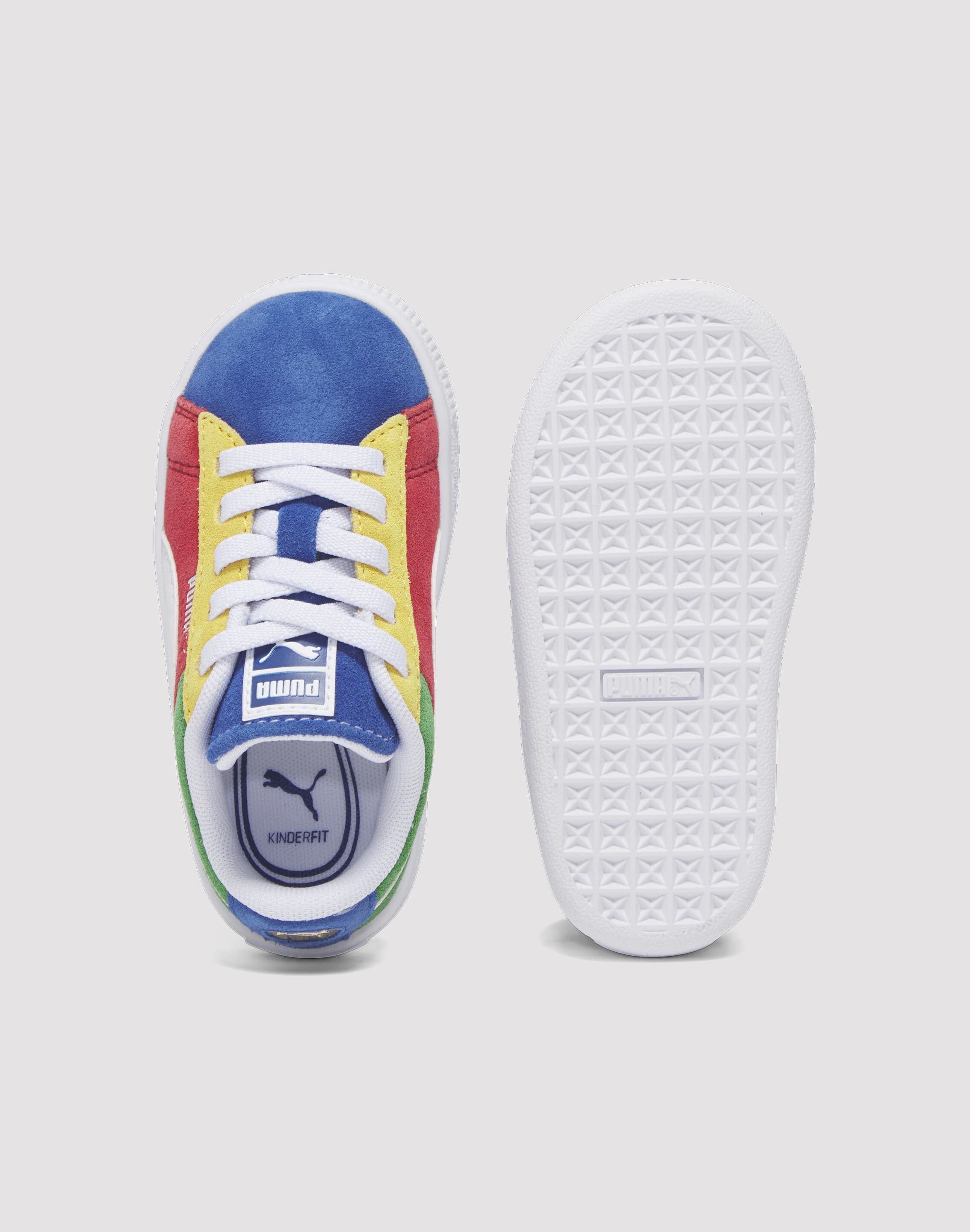 Photo of Puma Suede XXI Primary Toddler Boys' "Red/Green/Blue"