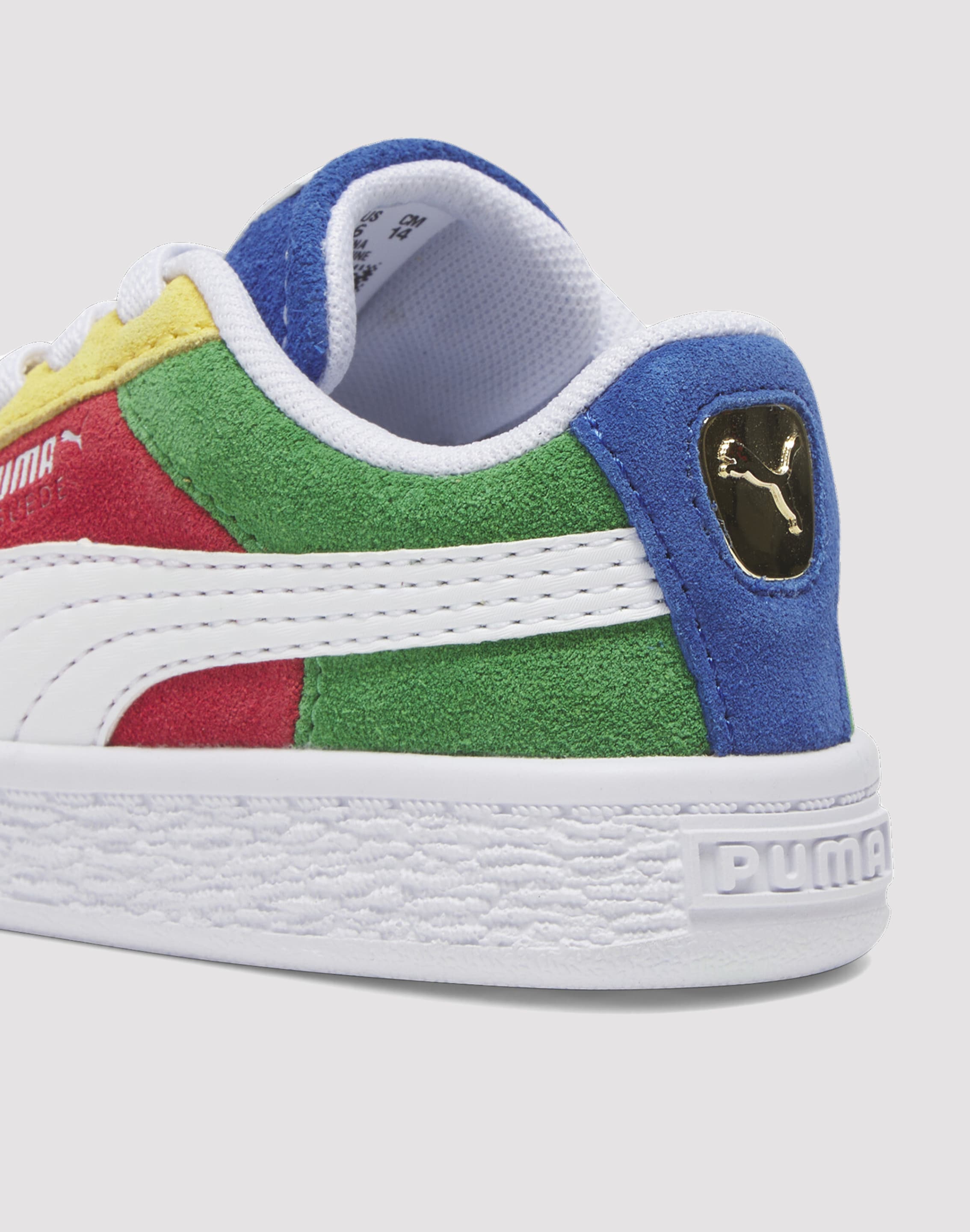 Photo of Puma Suede XXI Primary Toddler Boys' "Red/Green/Blue"