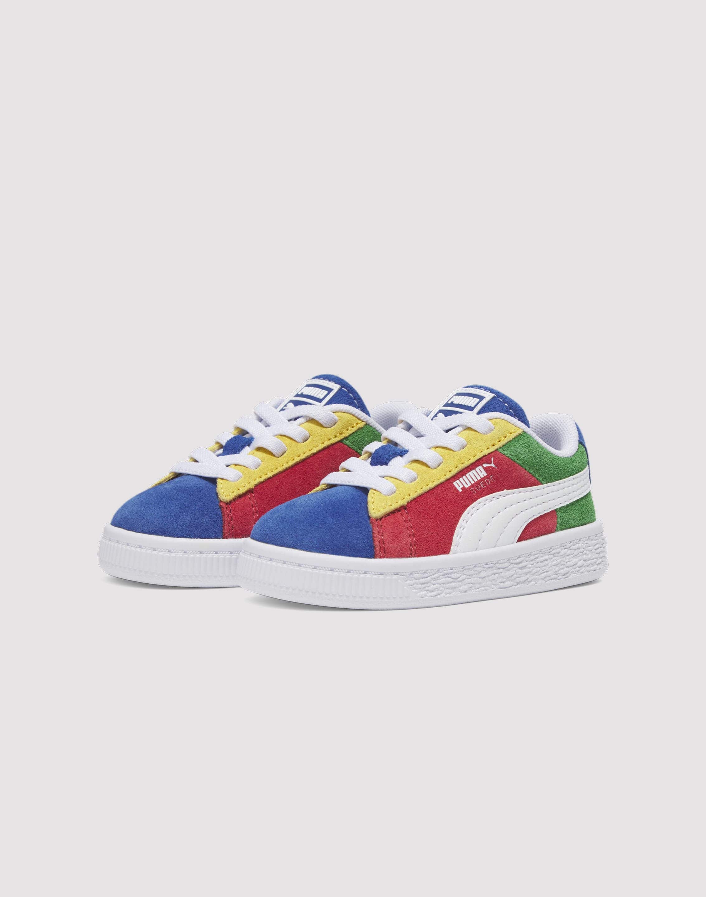 Photo of Puma Suede XXI Primary Toddler Boys' "Red/Green/Blue"