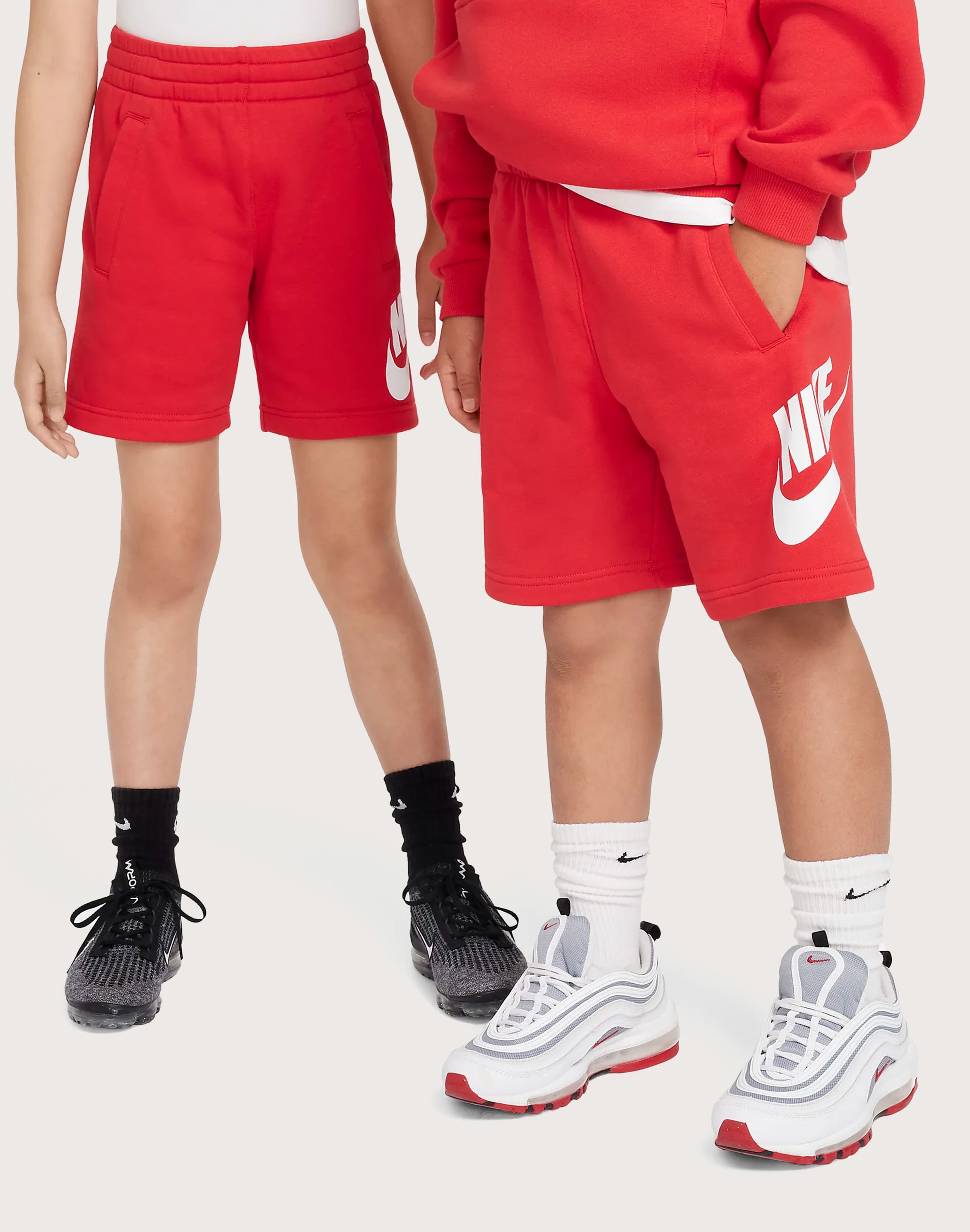nike french terry shorts red