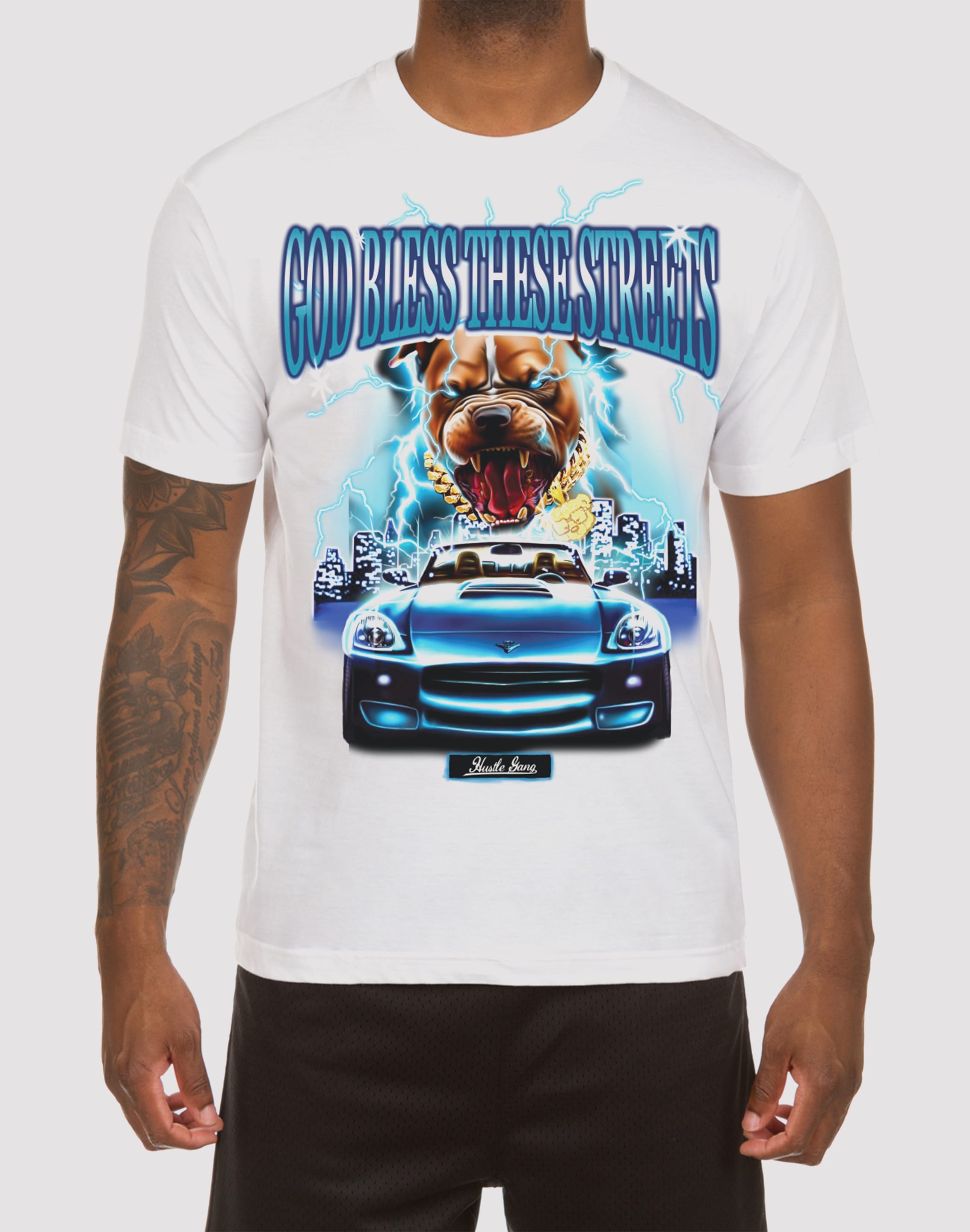 Photo of Hustle Gang Ferocious White Tee
