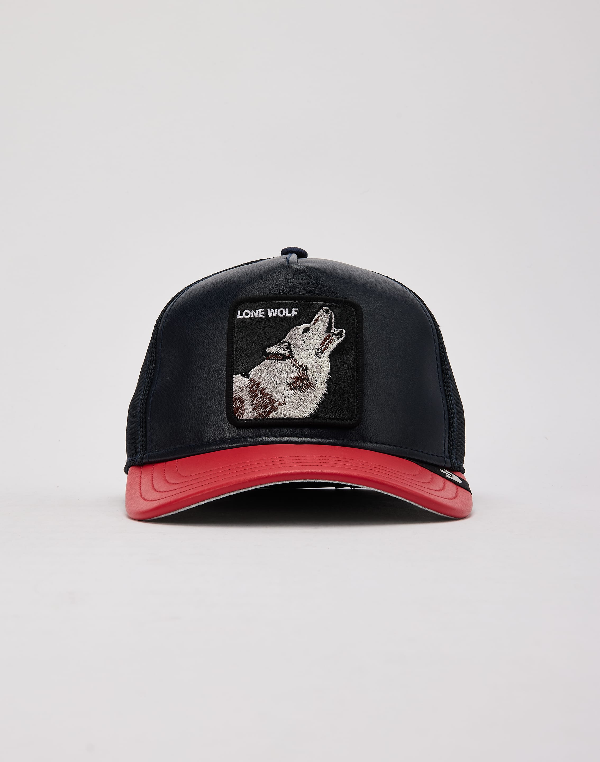 Photo of Goorin Bros Leather Wolf Trucker Hat
