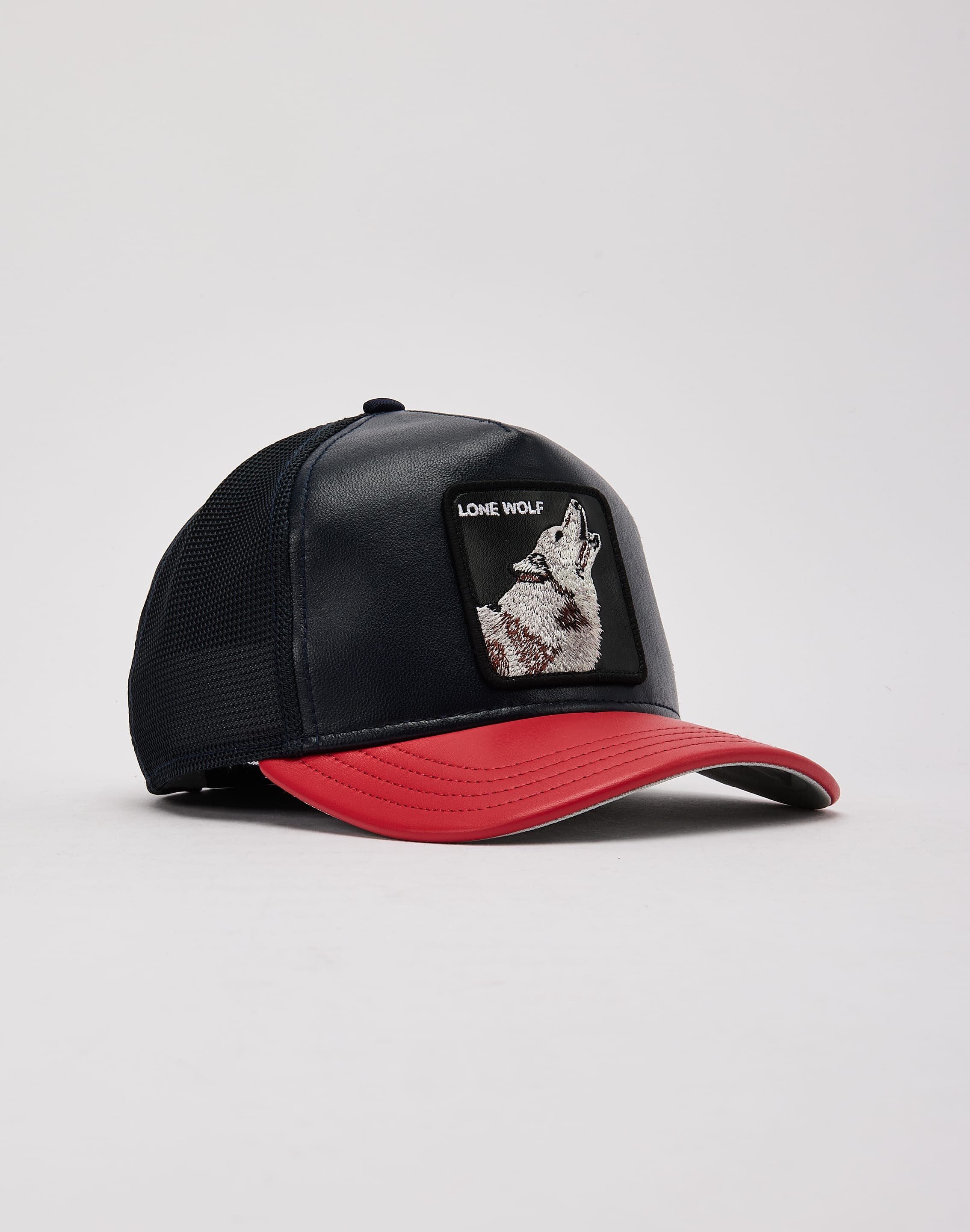 Photo of Goorin Bros Leather Wolf Trucker Hat
