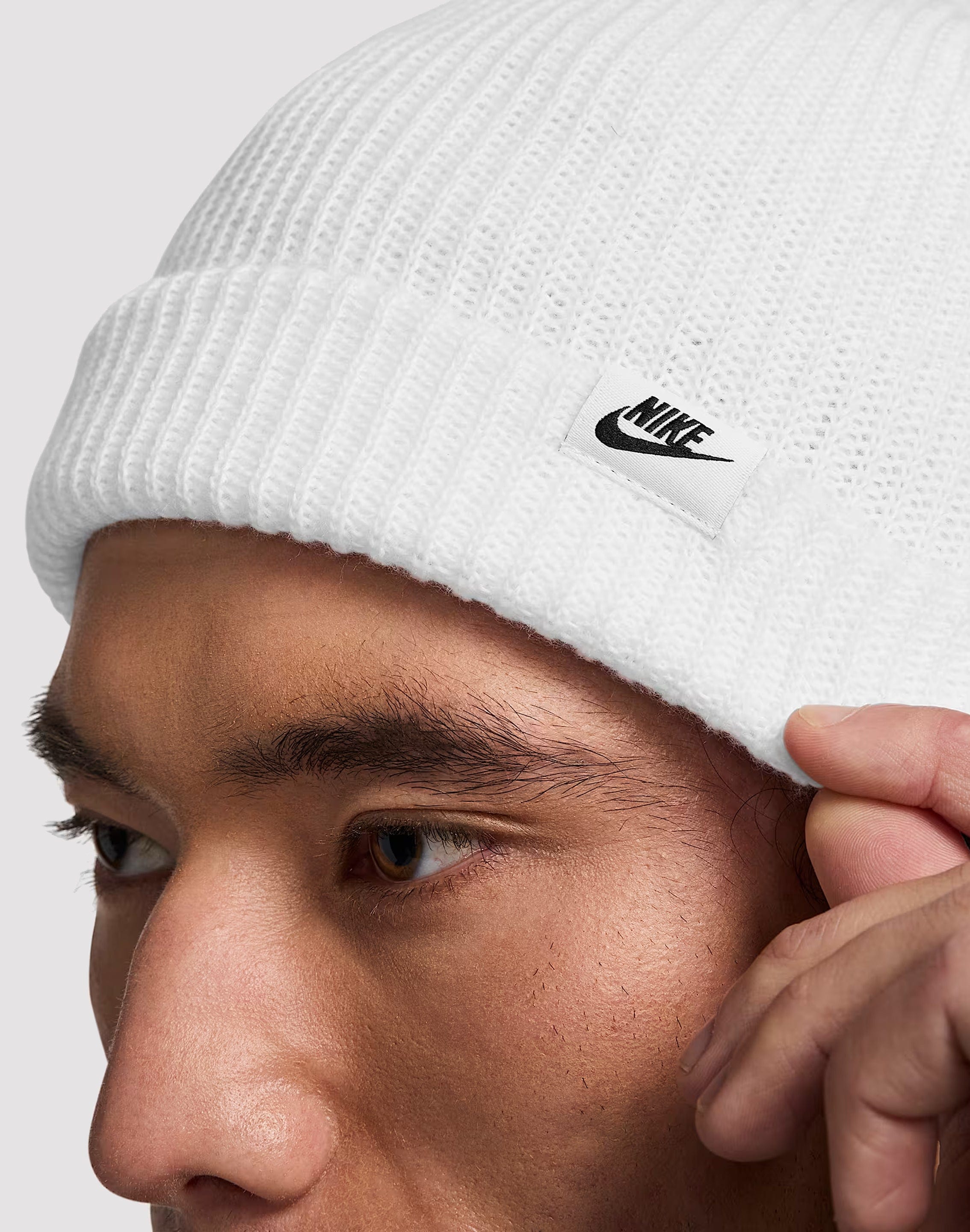 mens white nike beanie