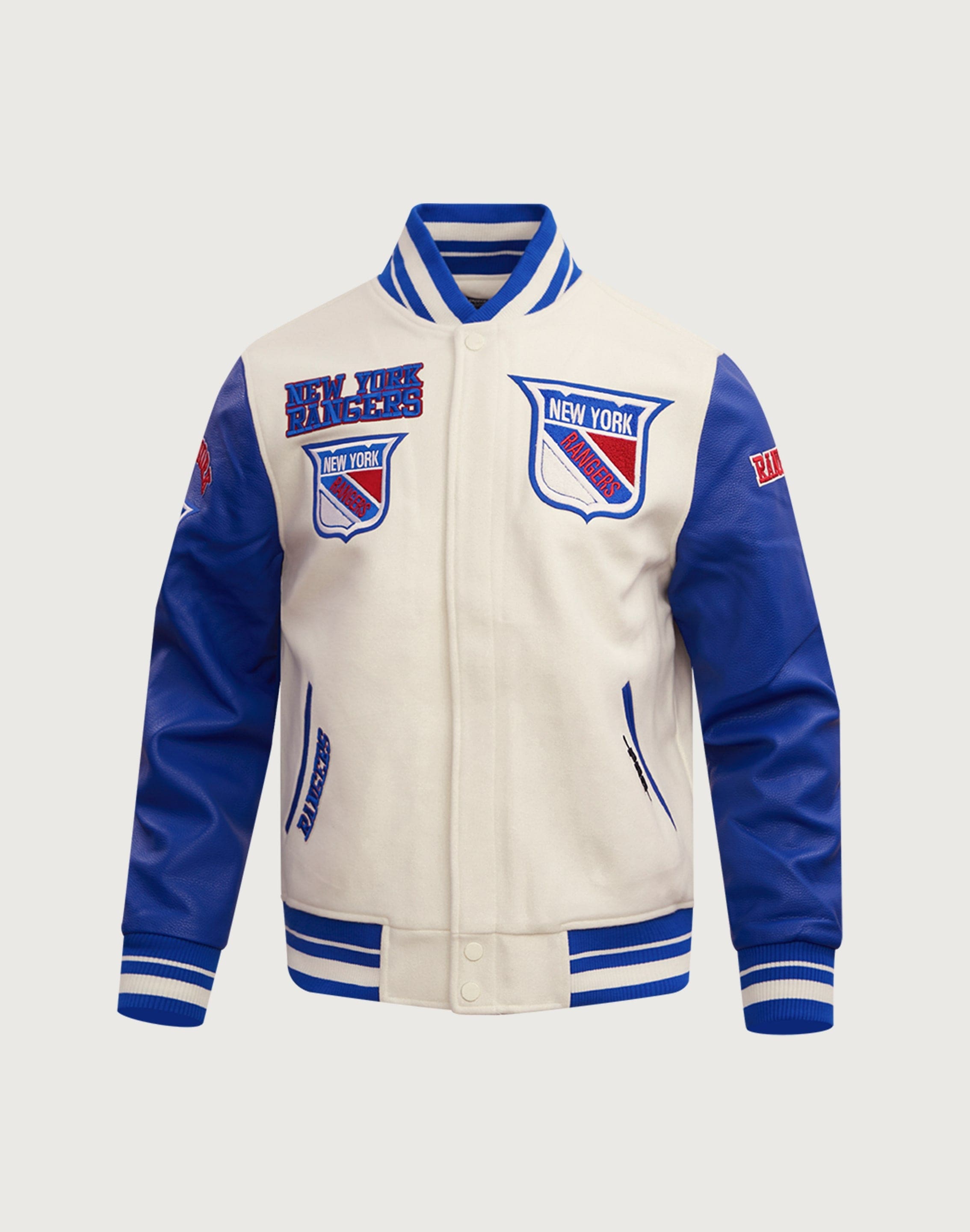 mens Pro Standard New York Rangers Retro Classic Rib Wool Varsity