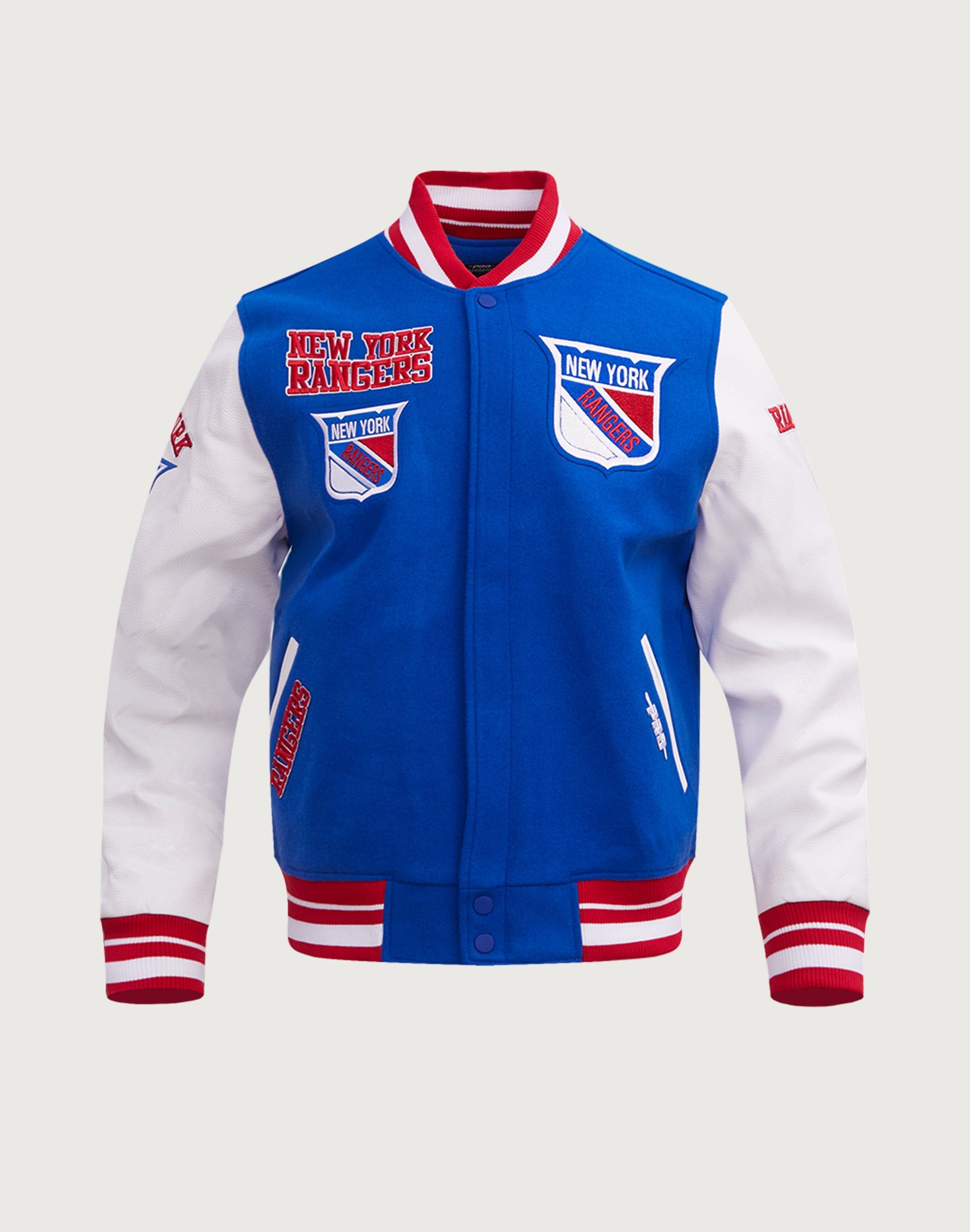 Pro Standard NHL New York Rangers Retro Classic Rib Wool Varsity Jacke ...