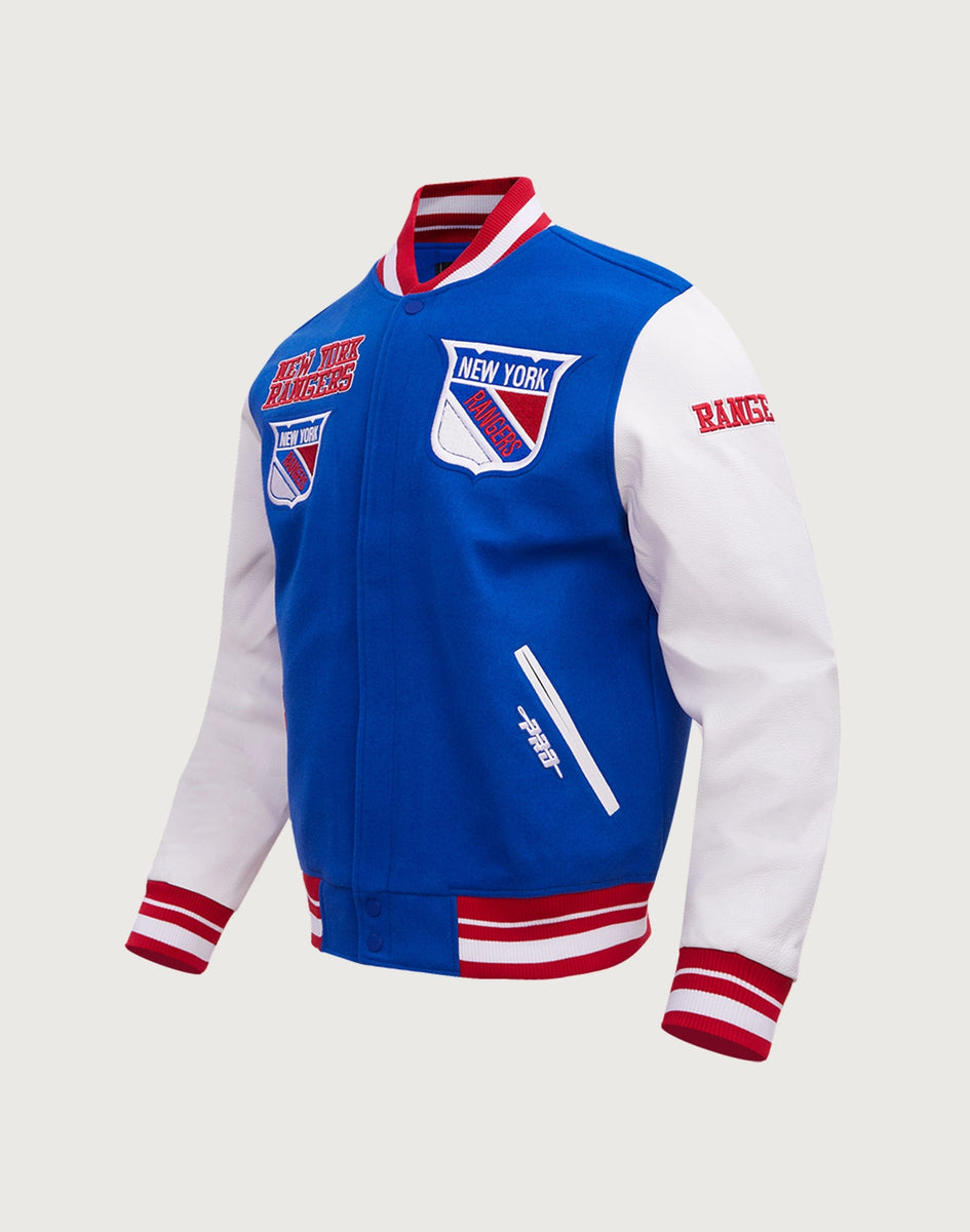 Pro Standard NHL New York Rangers Retro Classic Rib Wool Varsity Jacke ...