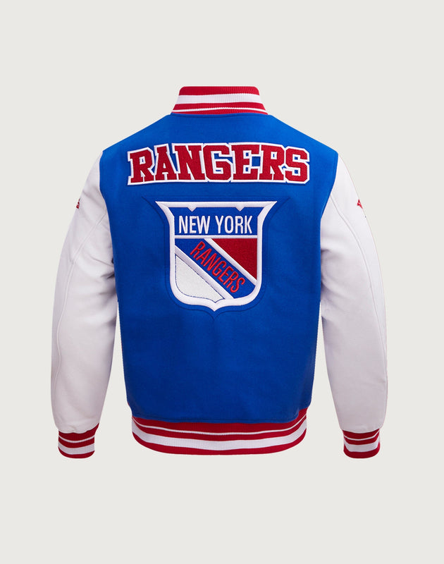 Pro Standard NHL New York Rangers Retro Classic Rib Wool Varsity Jacke ...