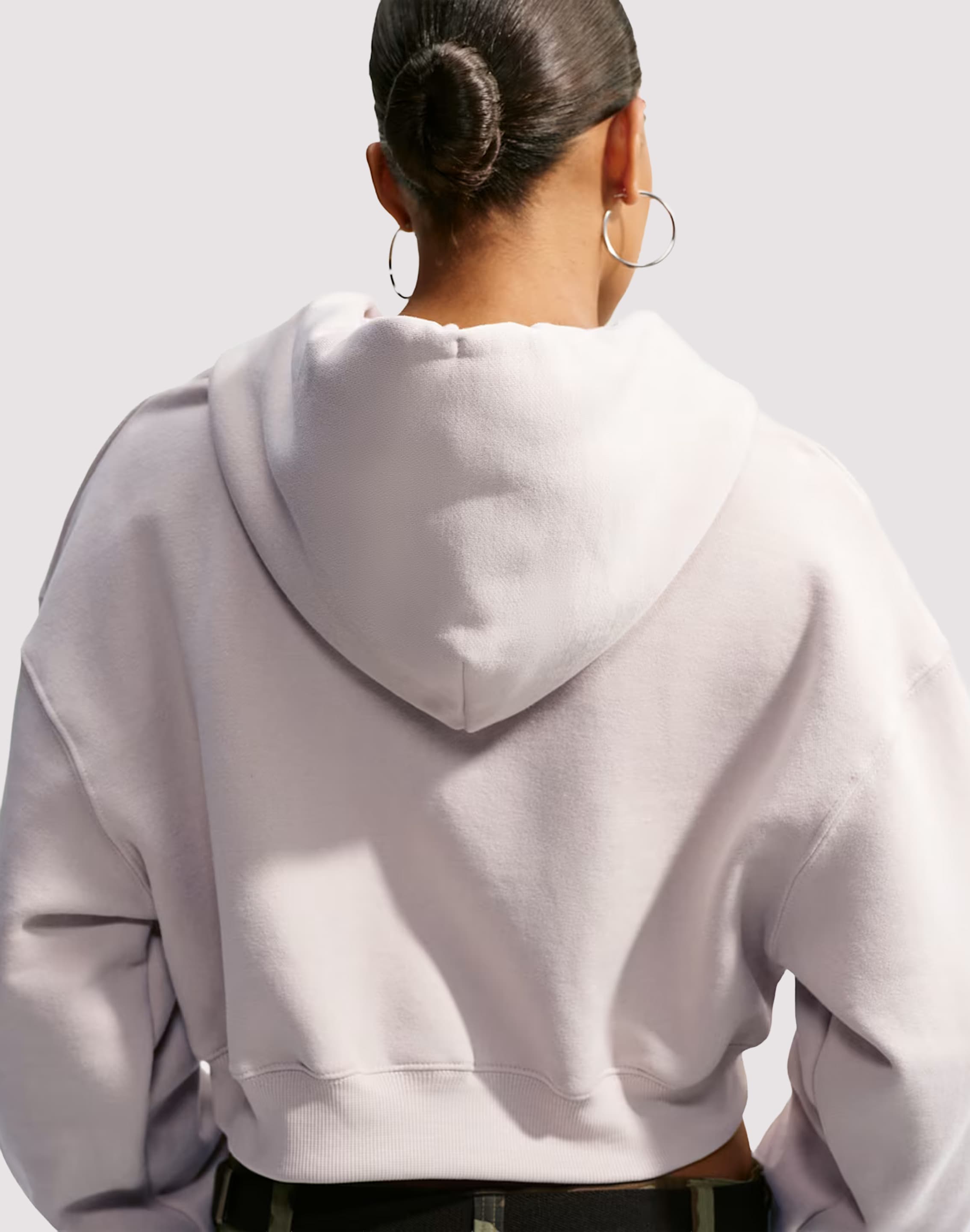 Photo of Nike Studio Fleece Cropped Full-Zip Hoodie