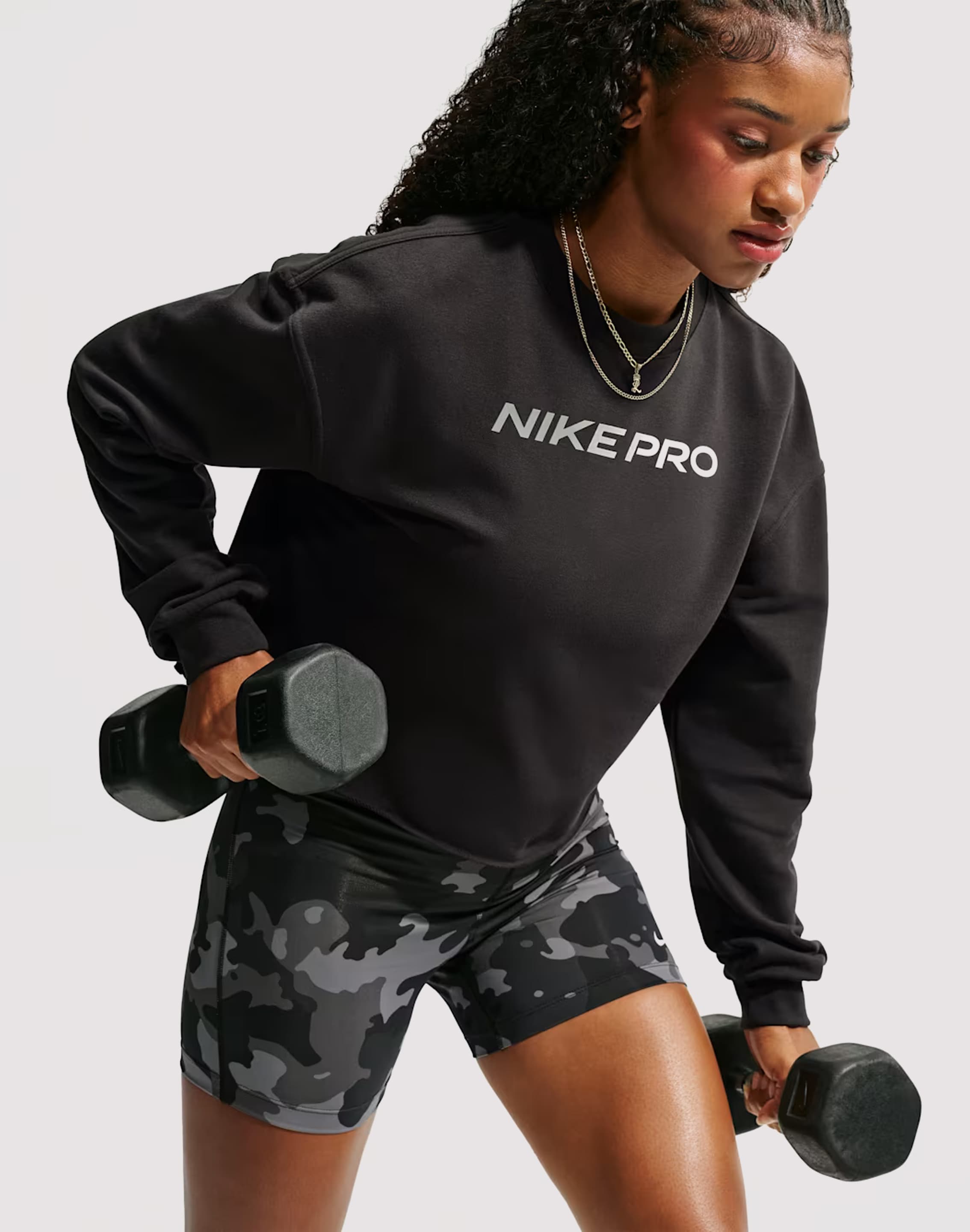 Photo of Nike Pro Dri-FIT French Terry Long-Sleeve Top