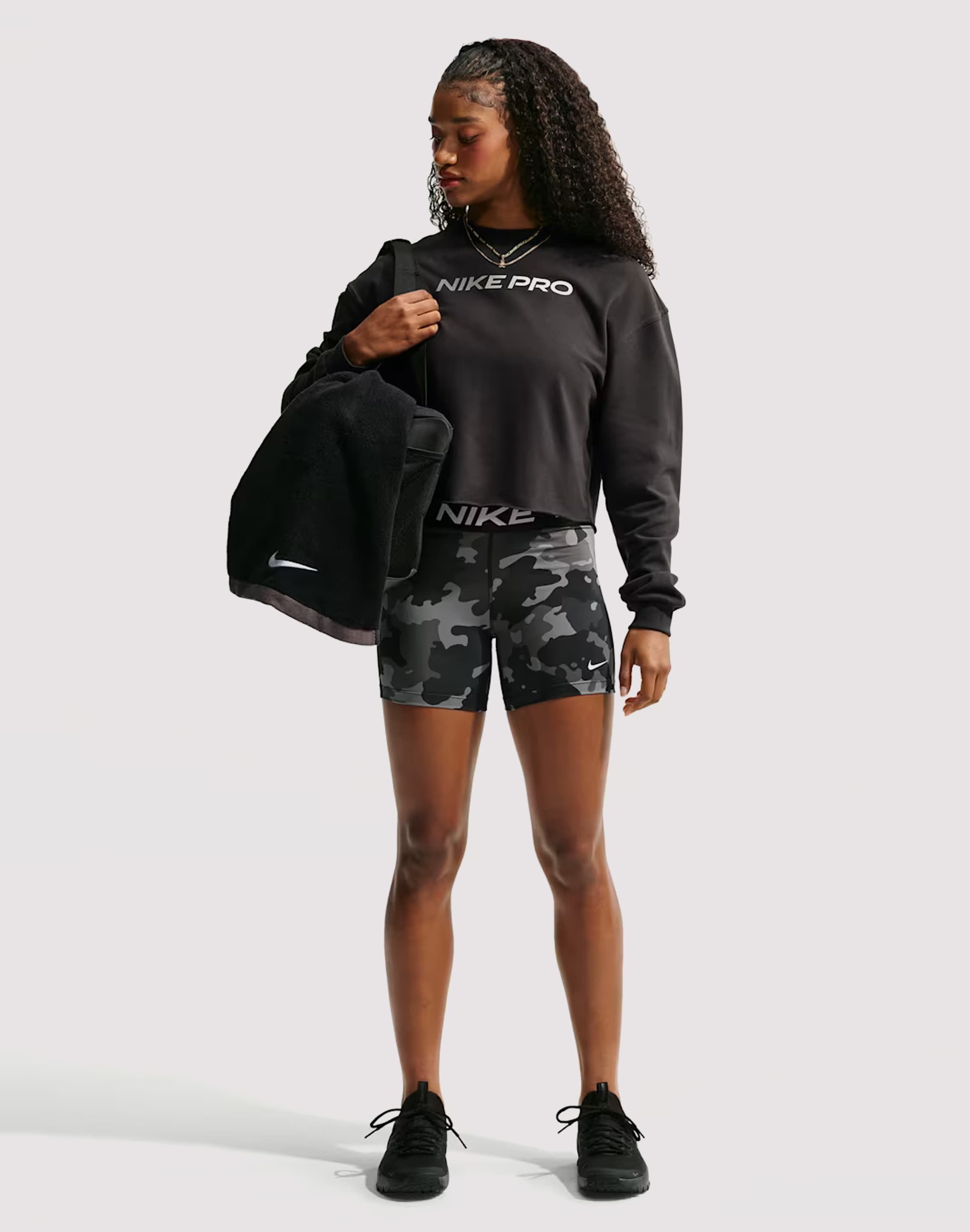 Photo of Nike Pro Dri-FIT French Terry Long-Sleeve Top