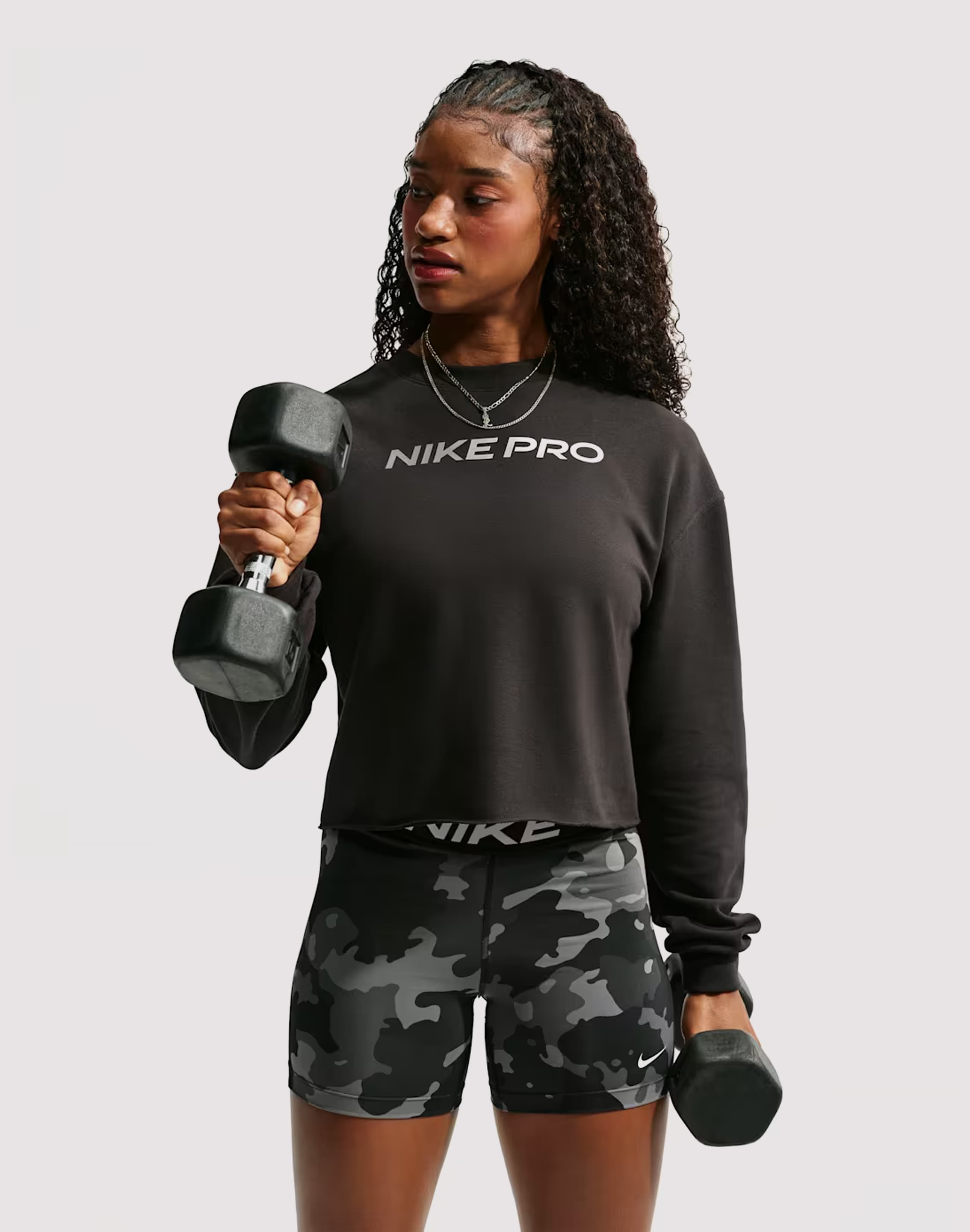 Photo of Nike Pro Dri-FIT French Terry Long-Sleeve Top