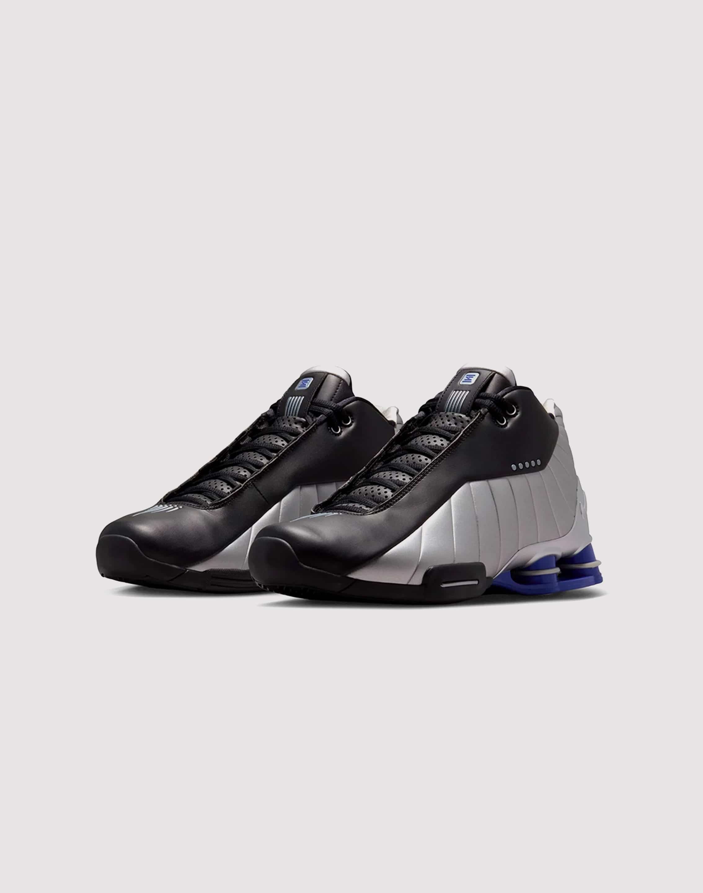 Photo of Nike Shox BB4 'Black and Metallic Silver'