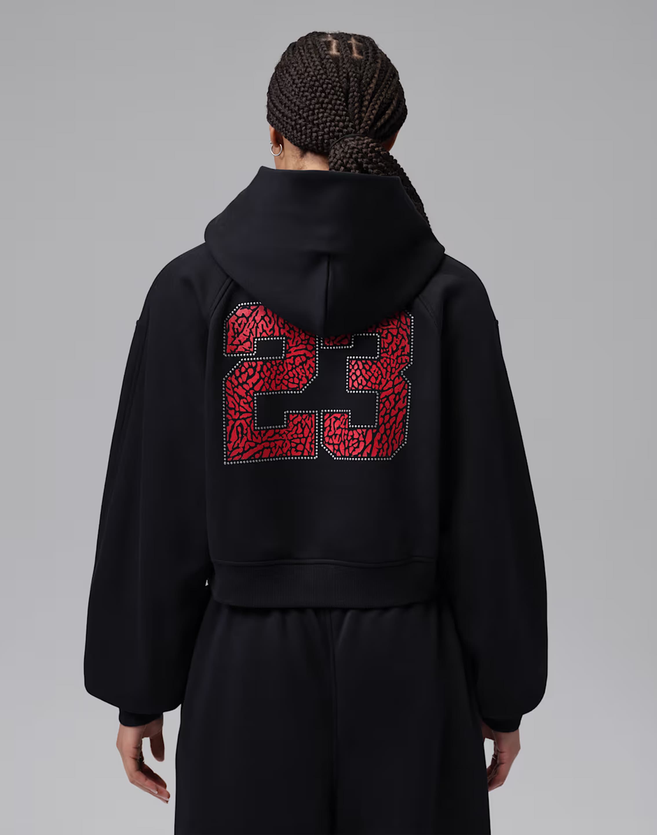 Photo of Jordan Brooklyn Fleece Cropped Pullover Hoodie