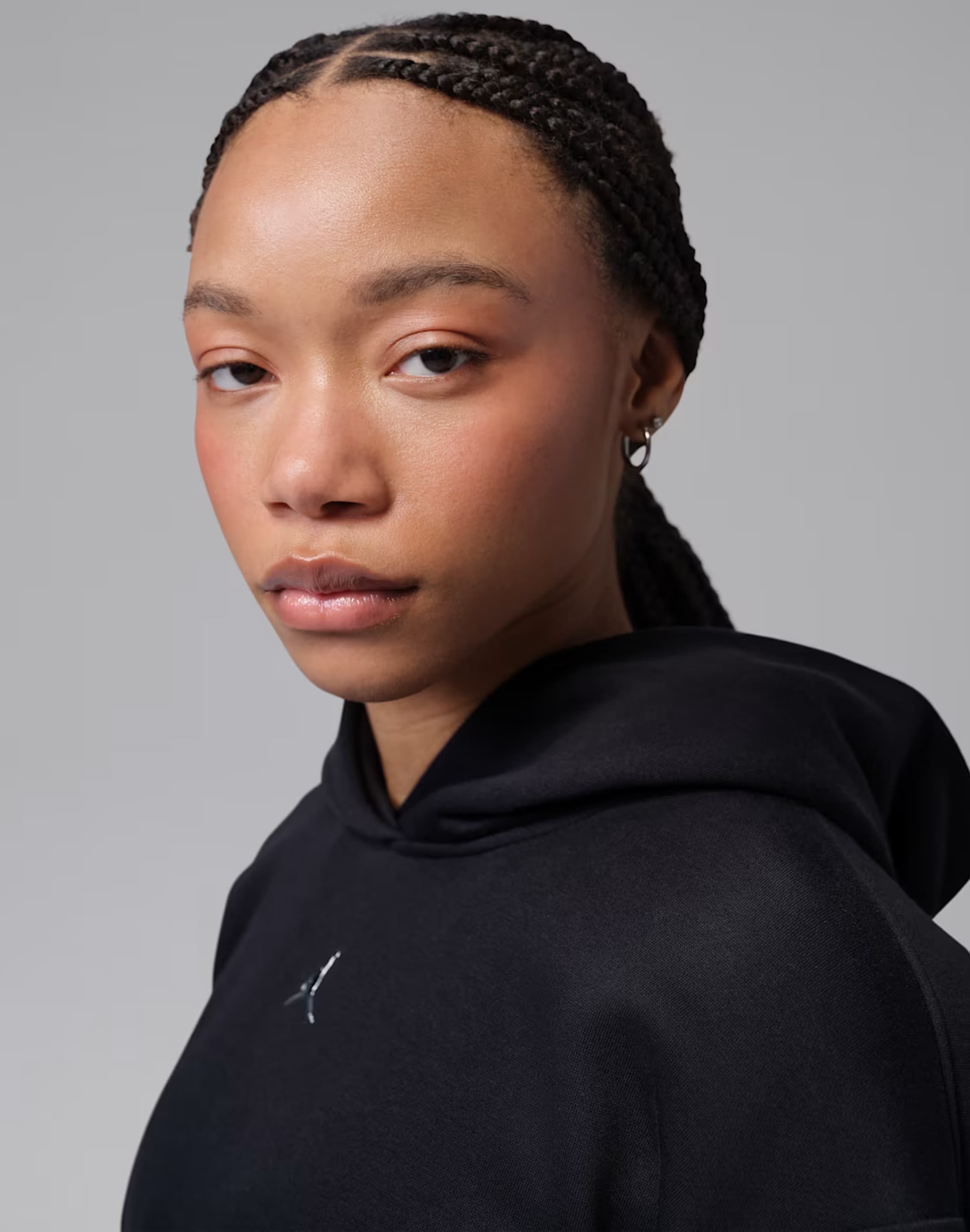 Photo of Jordan Brooklyn Fleece Cropped Pullover Hoodie