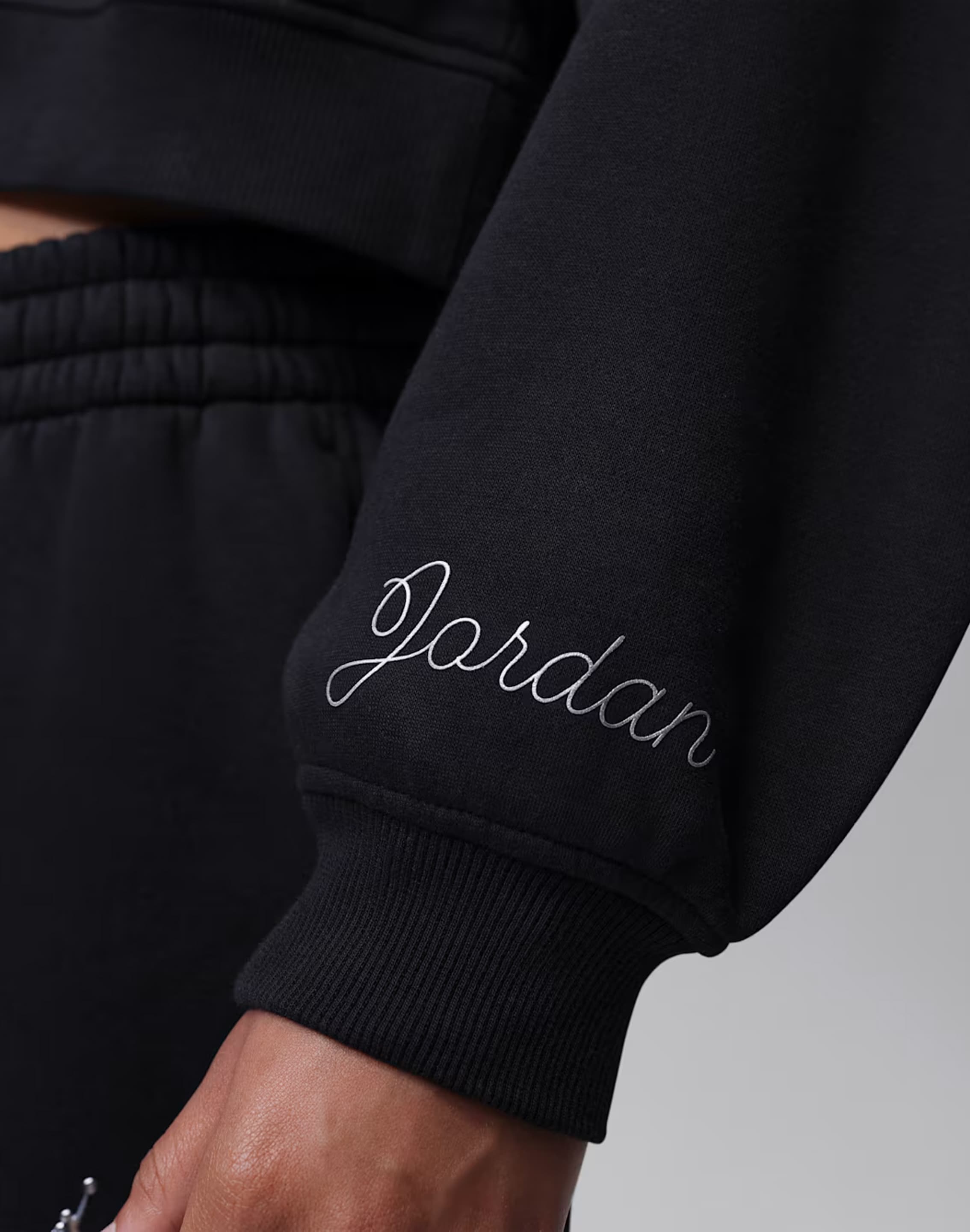 Photo of Jordan Brooklyn Fleece Cropped Pullover Hoodie