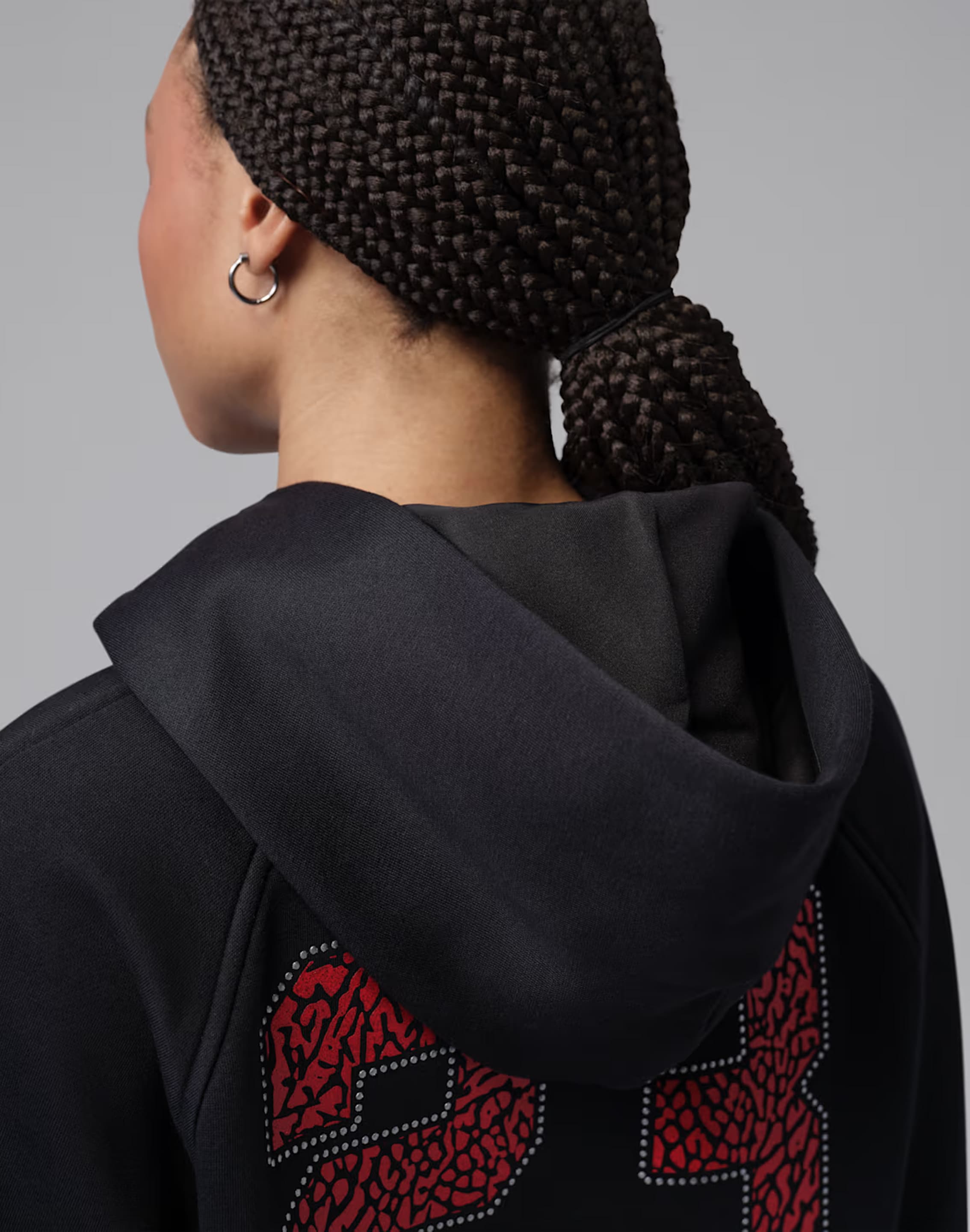 Photo of Jordan Brooklyn Fleece Cropped Pullover Hoodie