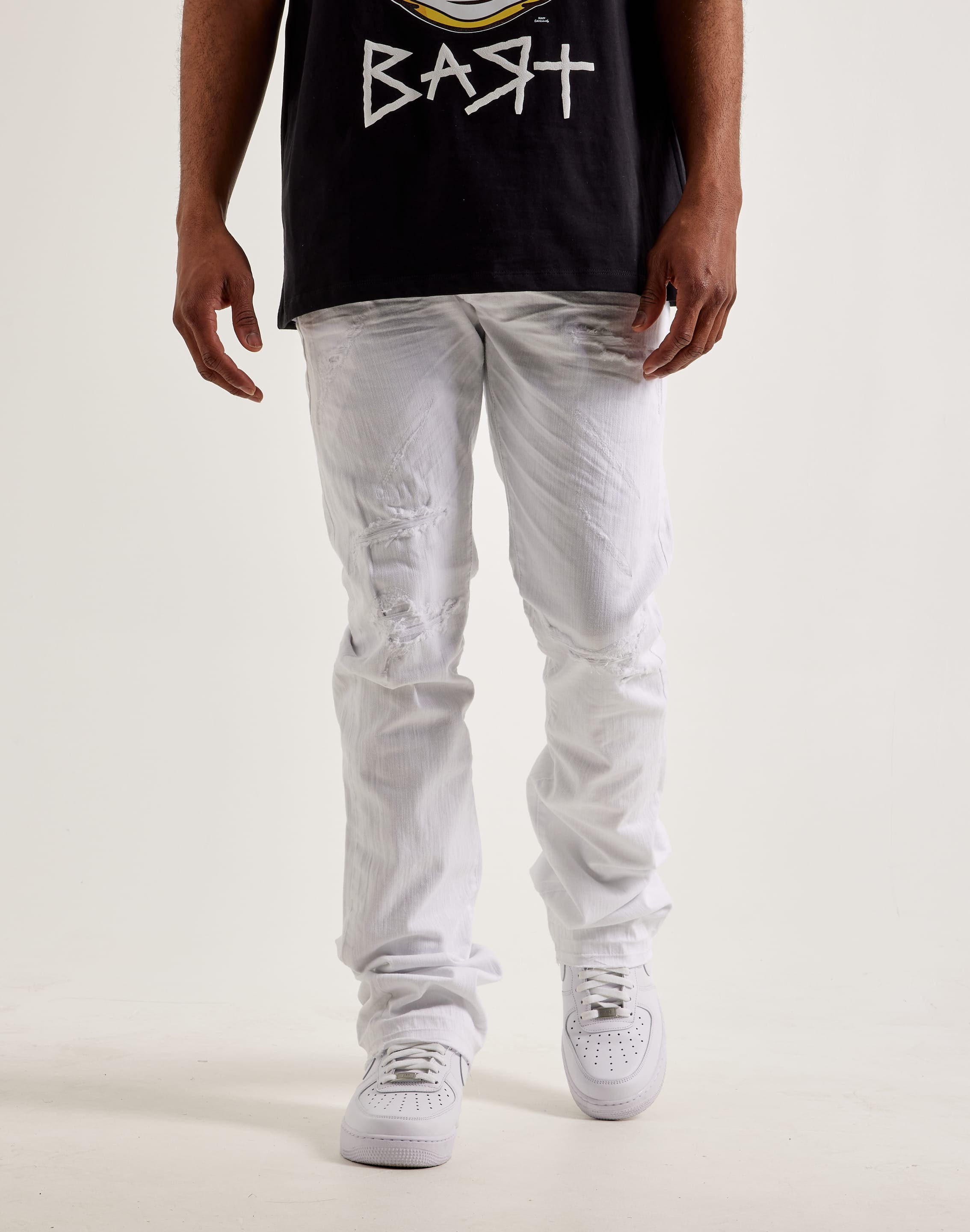 Gingtto White Skinny Ripped Jeans Shirt White Ripped Jeans Guys