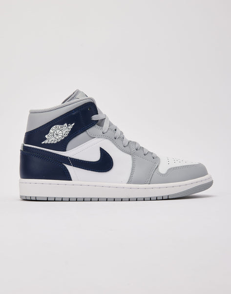 Nike Air Jordan 1 White/Grey/Navy 28.5㎝ Jordan 1 Mid Wolf Grey Midnight Navy Men's - DQ8426-104 - US